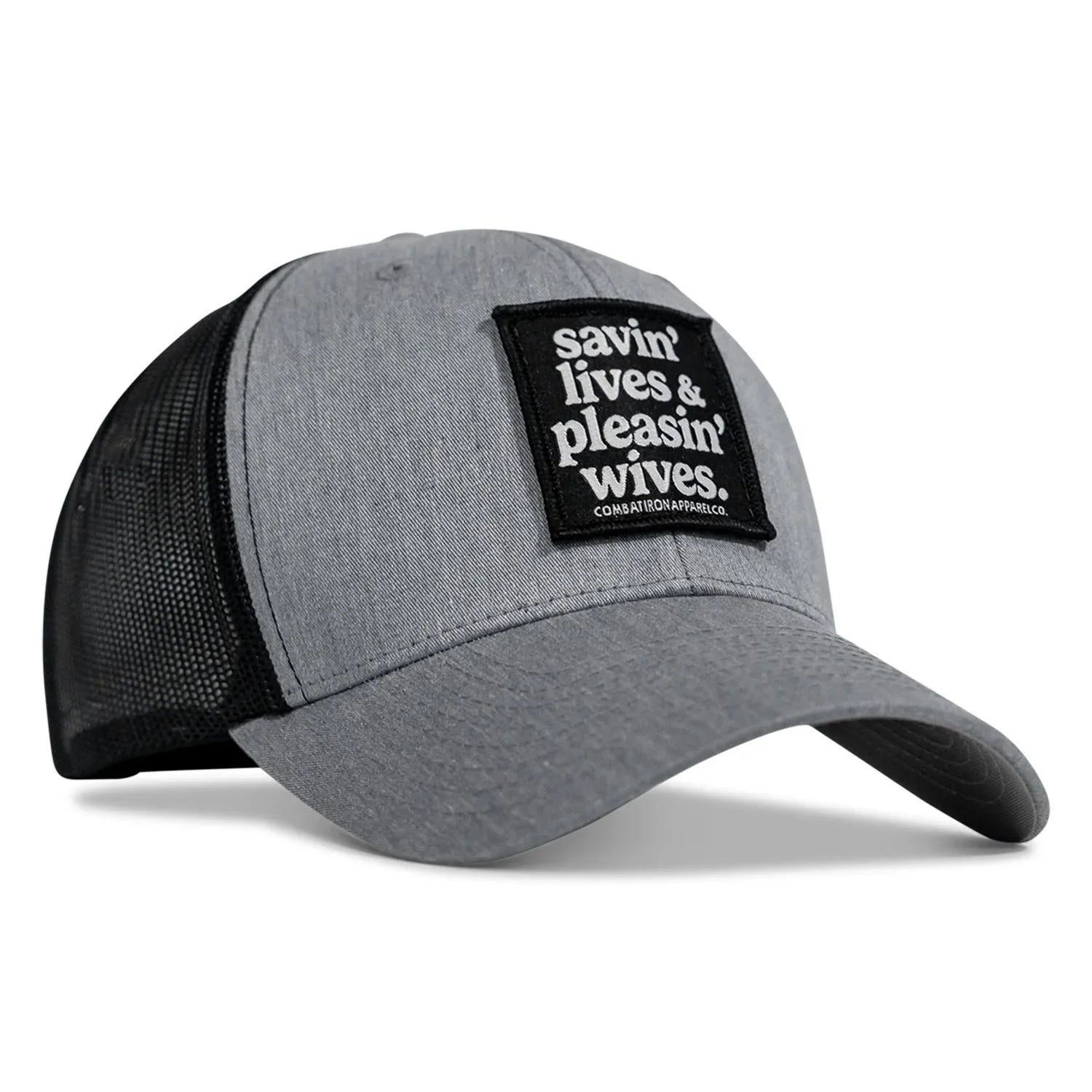 Savin' Lives & Pleasin' Wives Patch SnapBack Hat - Combat Iron Apparel Co.