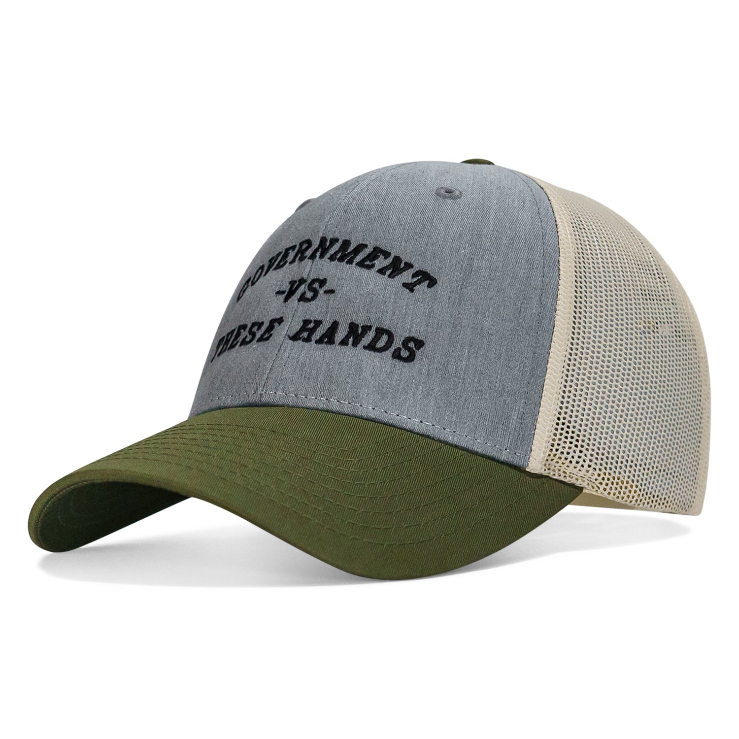 Government -vs- These Hands SnapBack Hat - Combat Iron Apparel Co.