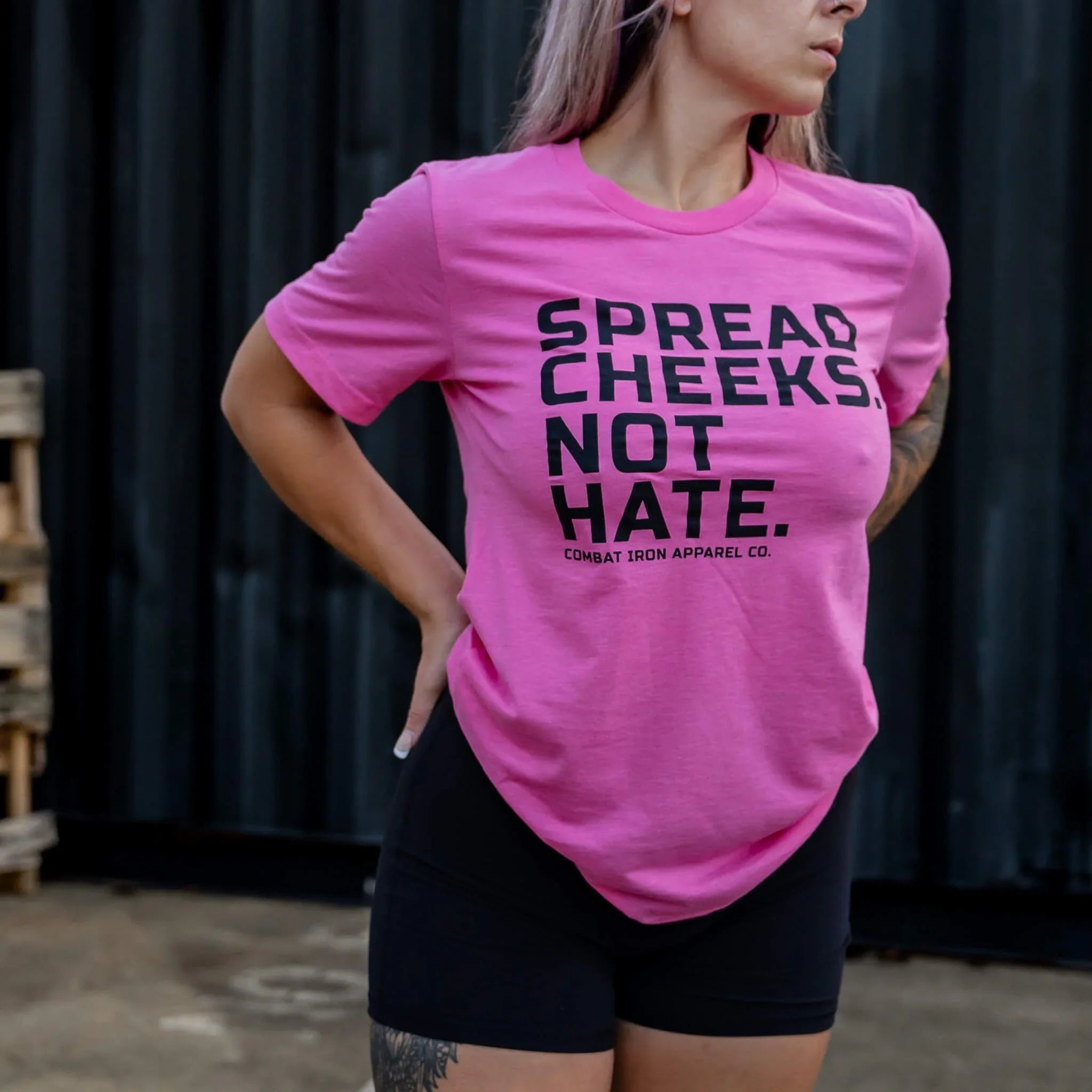 Spread Cheeks. Not Hate. Men's T-Shirt - Combat Iron Apparel Co.