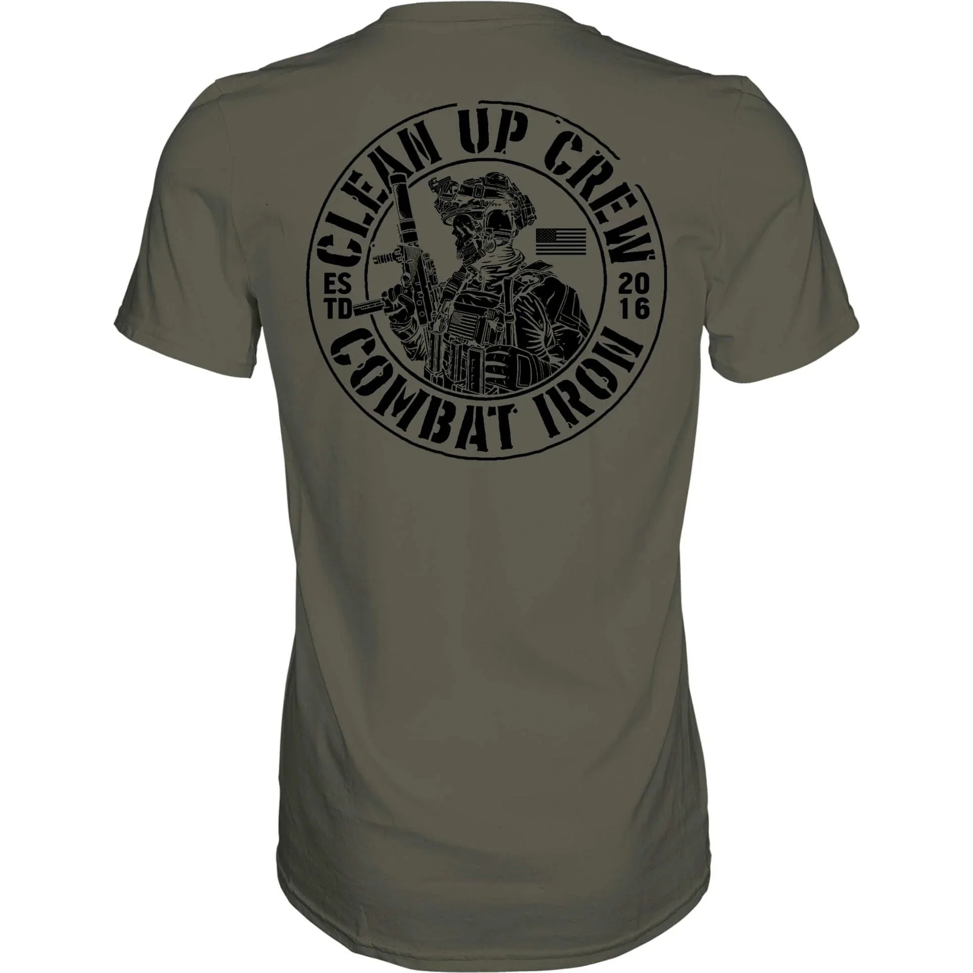 Clean up Crew Operator Skull Men's T-Shirt - Combat Iron Apparel Co.