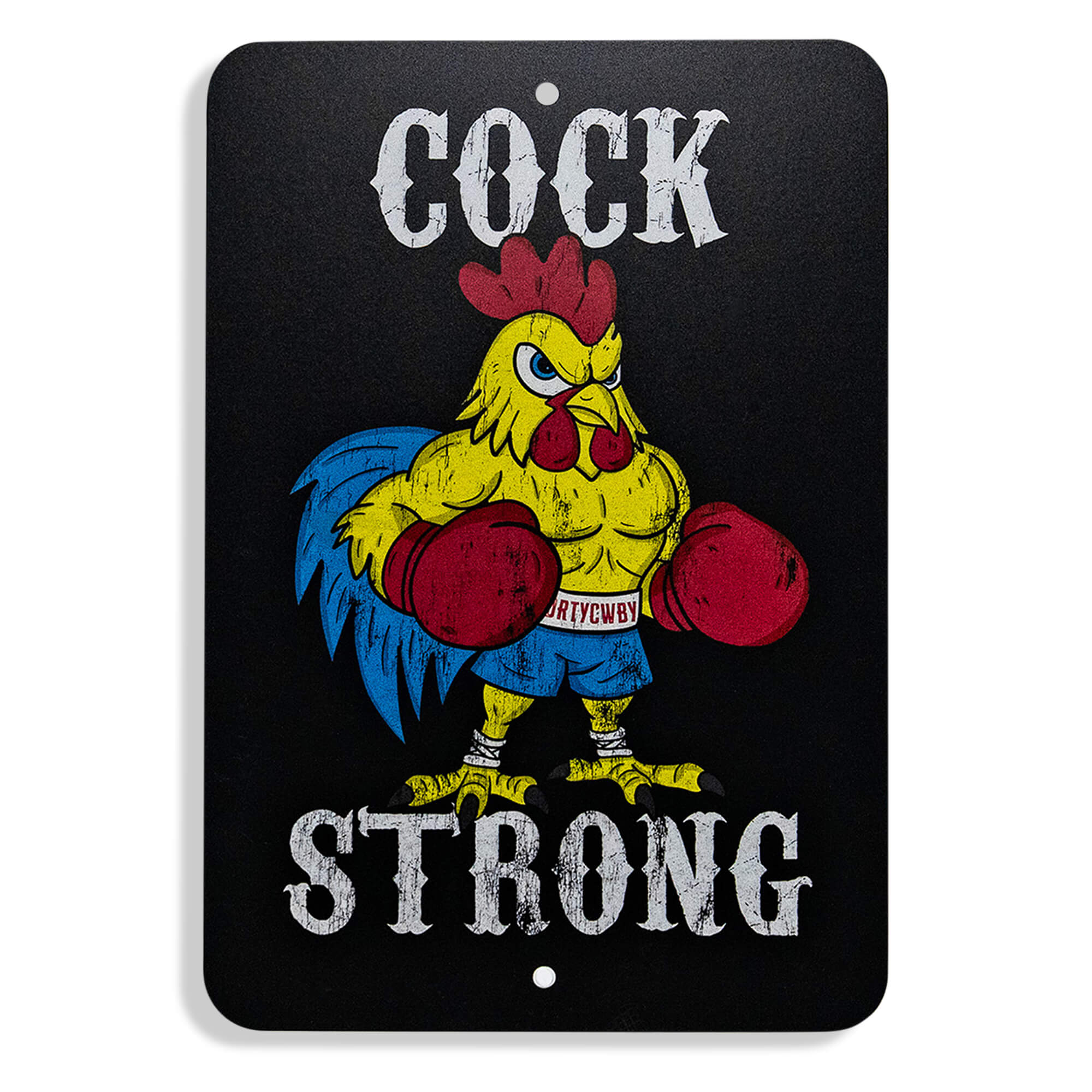 Cock Strong Wall Mounted Metal Sign  - Combat Iron Apparel Co.
