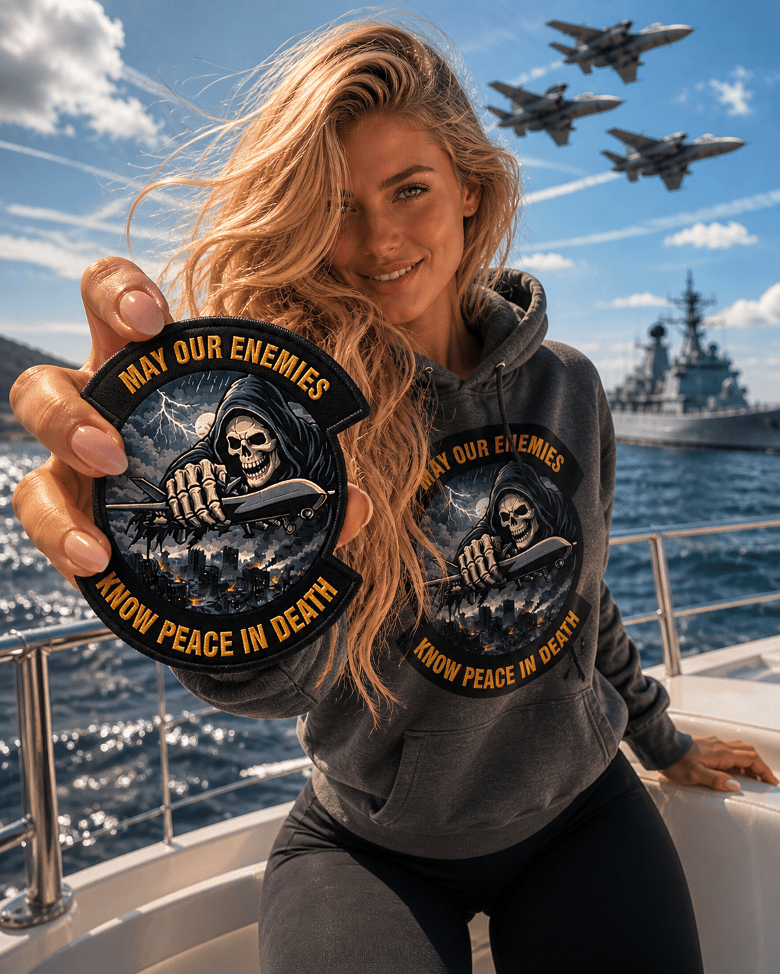 May 2026 POTM - May Our Enemies Know Peace In Death - 4" Subroidery Patch