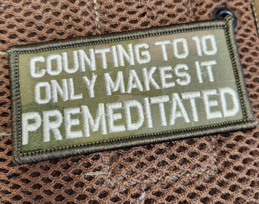 As Seen on Socials - Counting To 10 Only Makes It Premeditated - 2x4 Patch - Multicam w/white