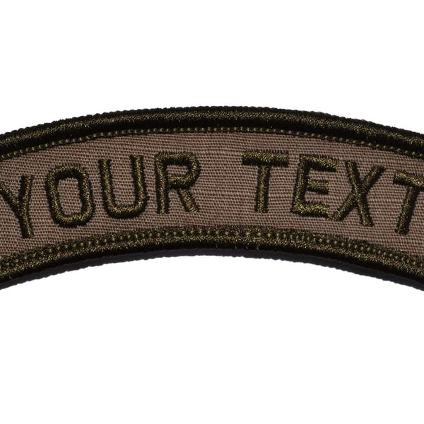 Customizable Text Tab Patch w/Hook Fastener Patch - Black