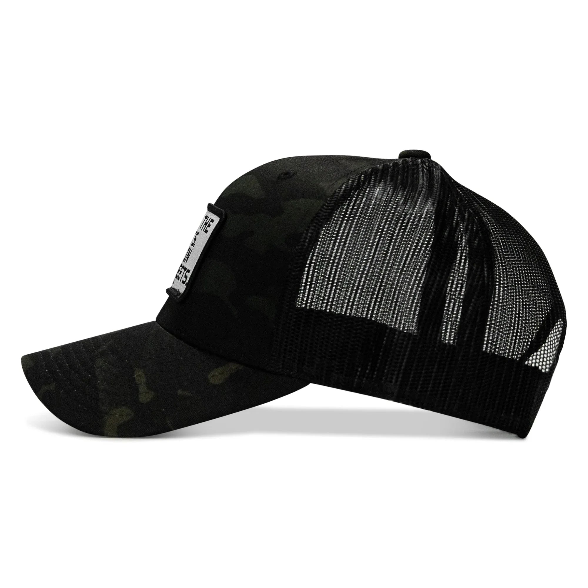 Dad In The Streets. Daddy In The Sheets. White Patch Snapback Hat - Combat Iron Apparel Co.