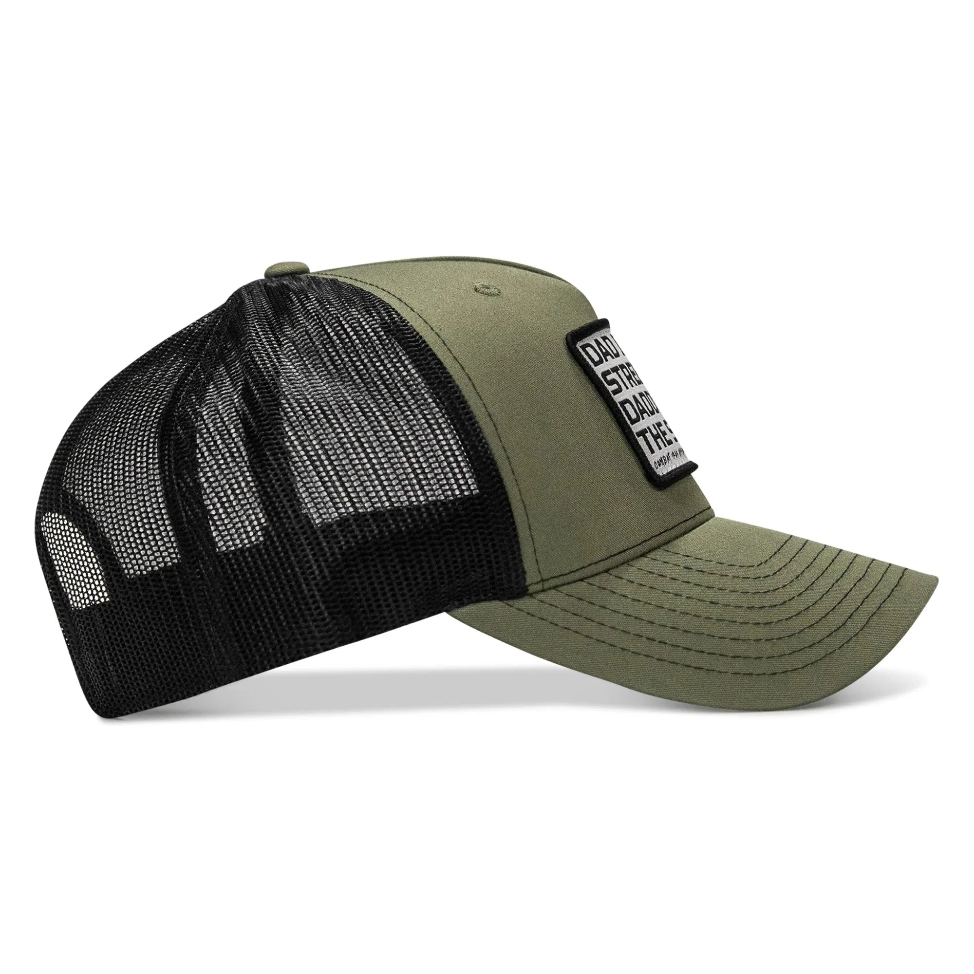 Dad In The Streets. Daddy In The Sheets. White Patch Snapback Hat - Combat Iron Apparel Co.
