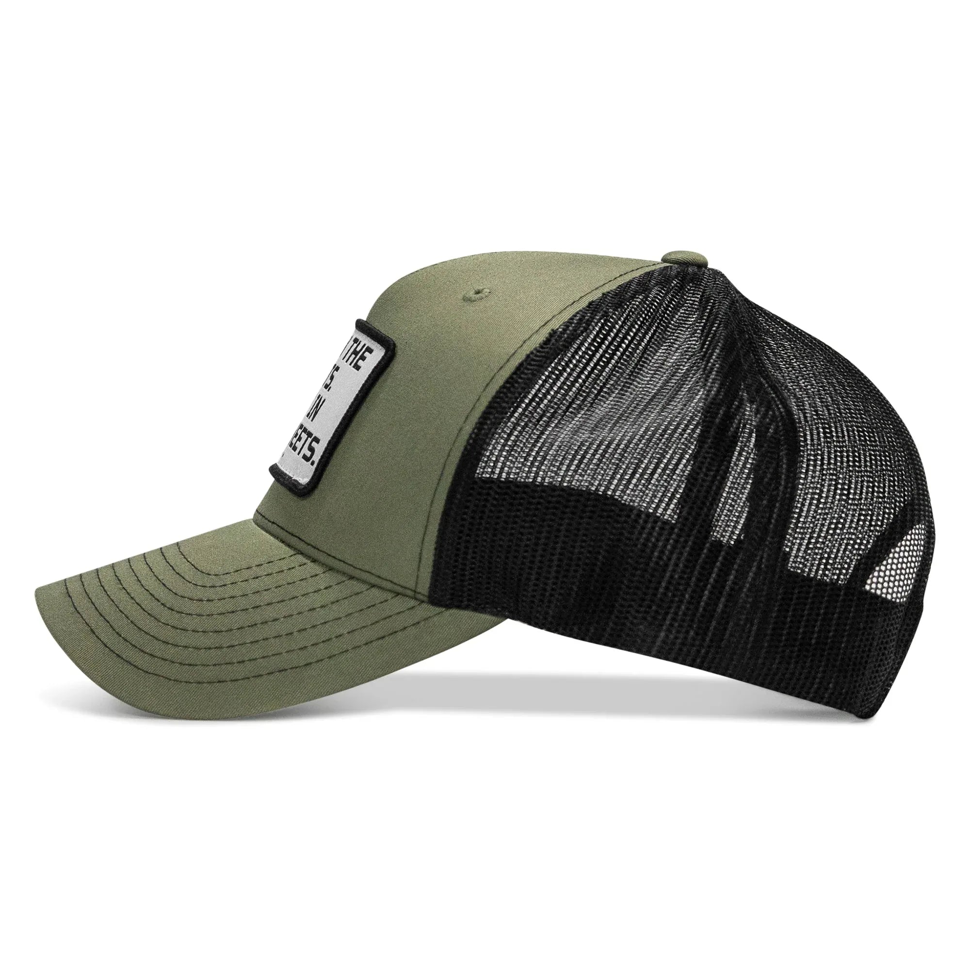 Dad In The Streets. Daddy In The Sheets. White Patch Snapback Hat - Combat Iron Apparel Co.