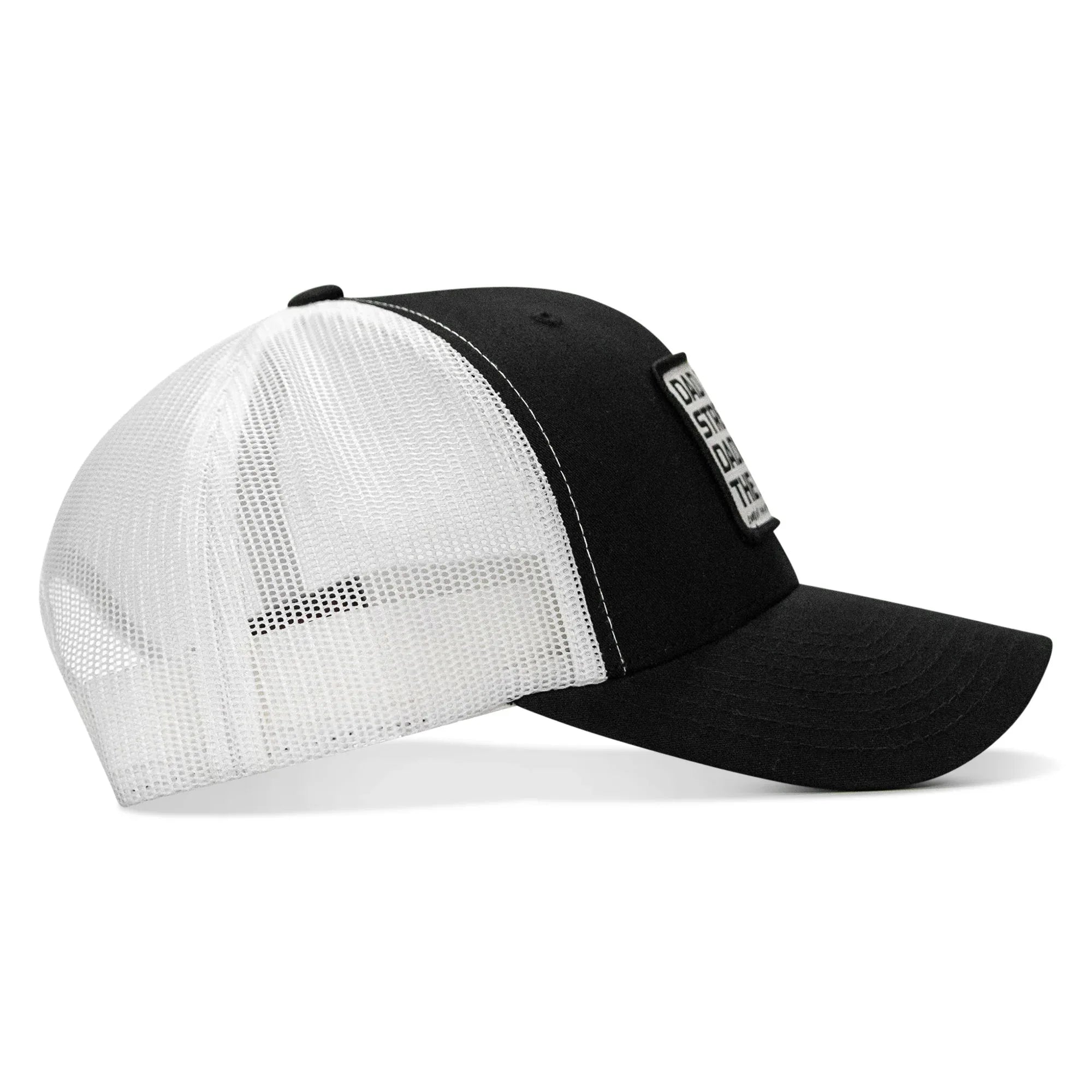 Dad In The Streets. Daddy In The Sheets. White Patch Snapback Hat - Combat Iron Apparel Co.