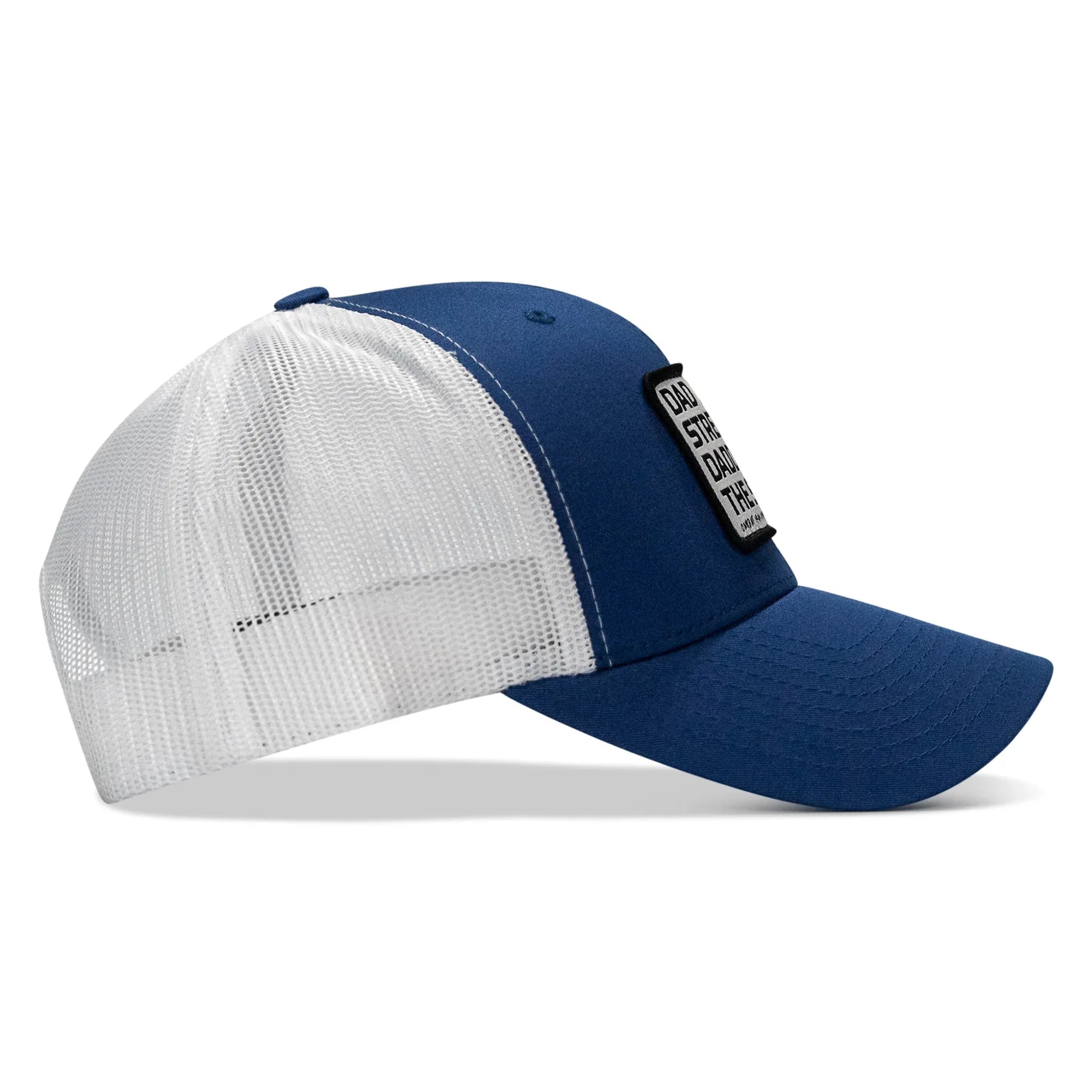 Dad In The Streets. Daddy In The Sheets. White Patch Snapback Hat - Combat Iron Apparel Co.