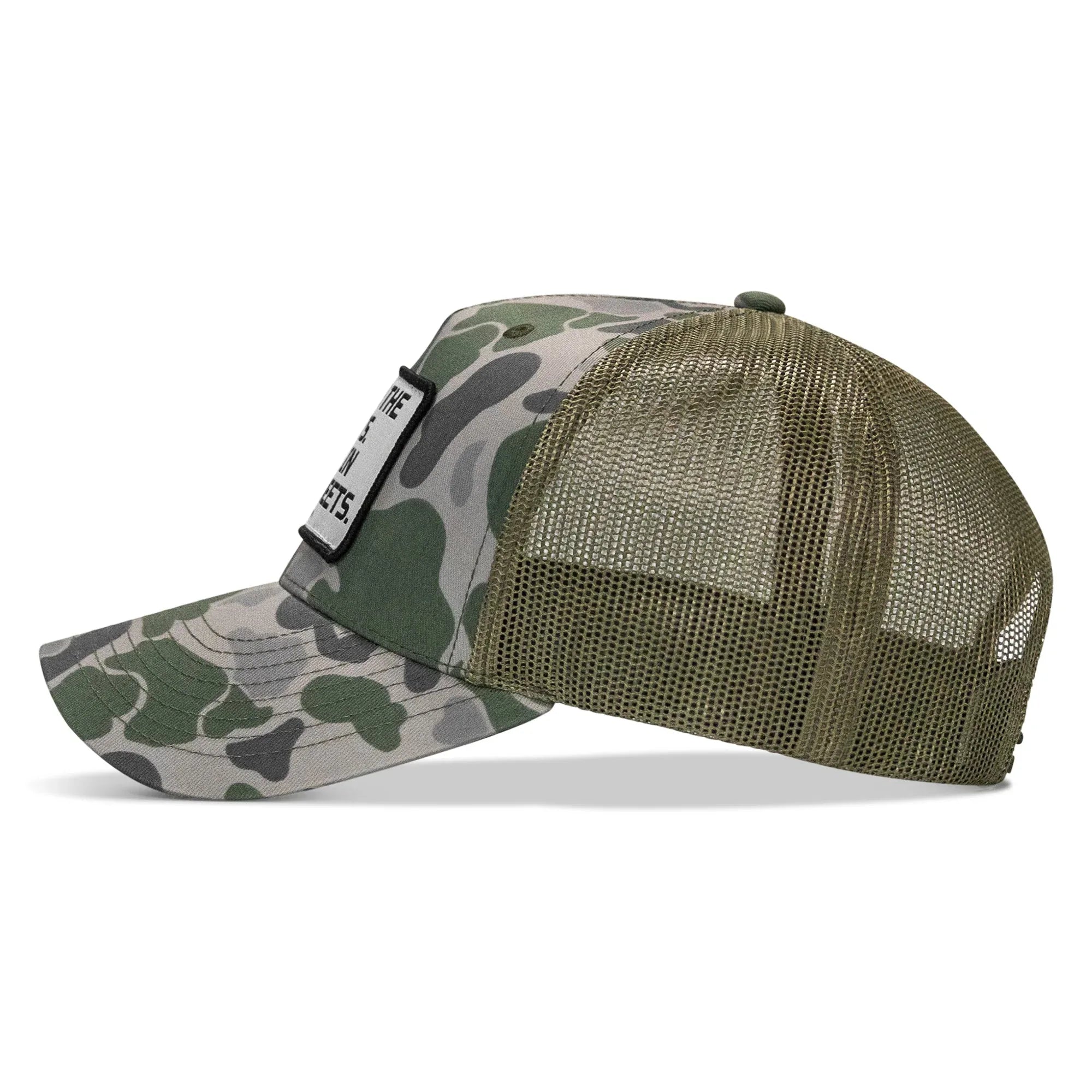 Dad In The Streets. Daddy In The Sheets. White Patch Snapback Hat - Combat Iron Apparel Co.