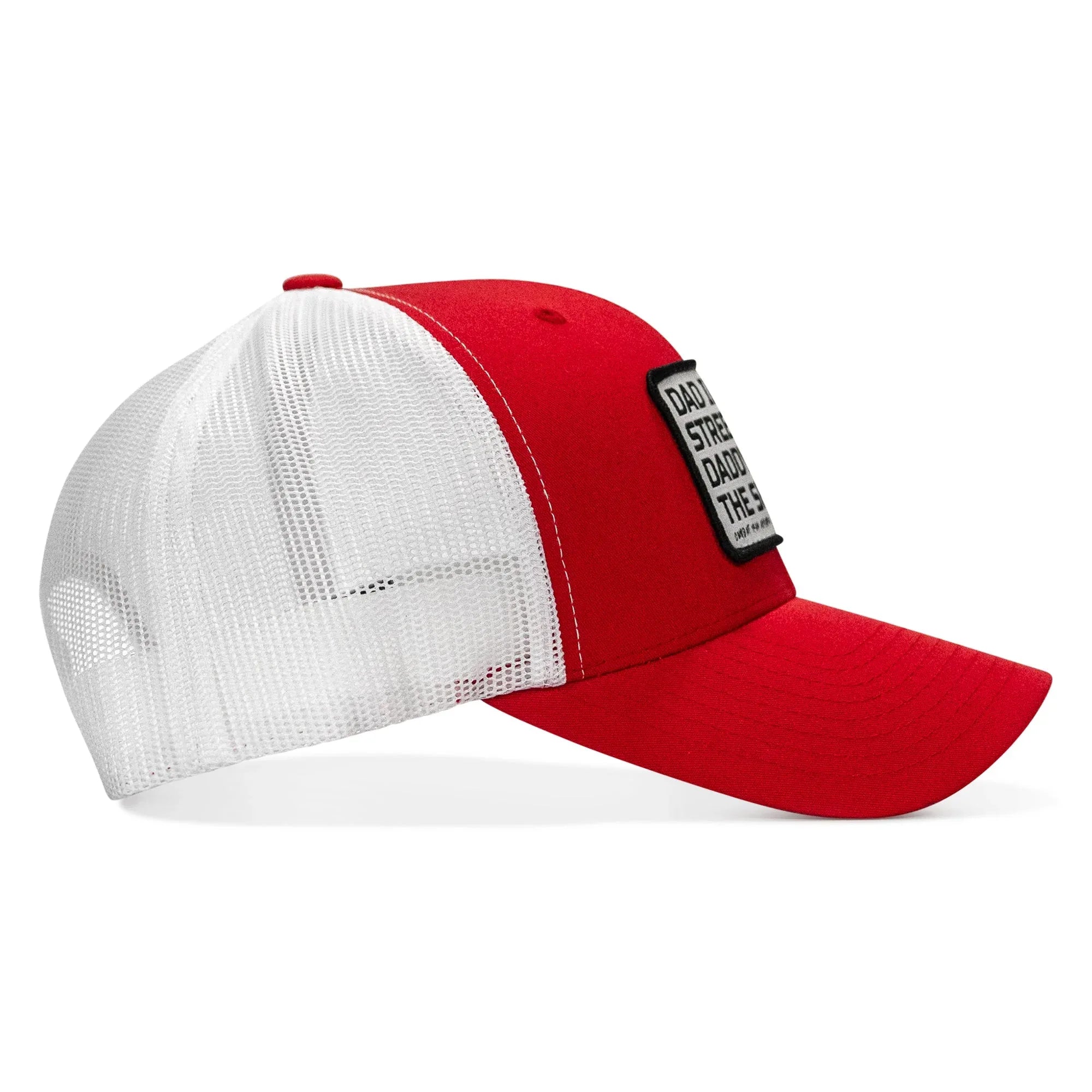 Dad In The Streets. Daddy In The Sheets. White Patch Snapback Hat - Combat Iron Apparel Co.