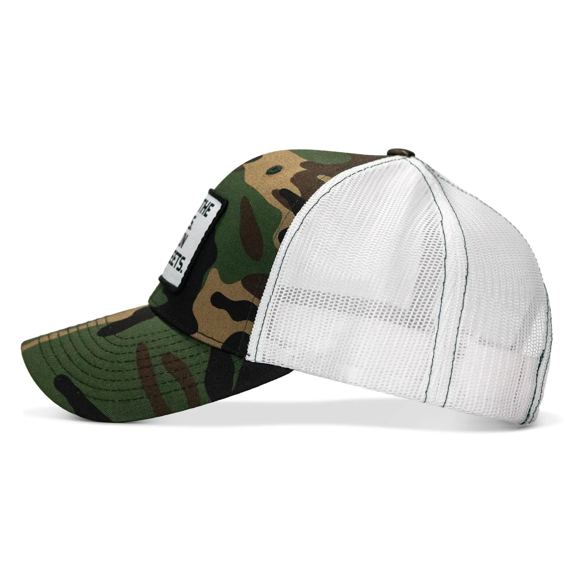 Dad In The Streets. Daddy In The Sheets. White Patch Snapback Hat - Combat Iron Apparel Co.