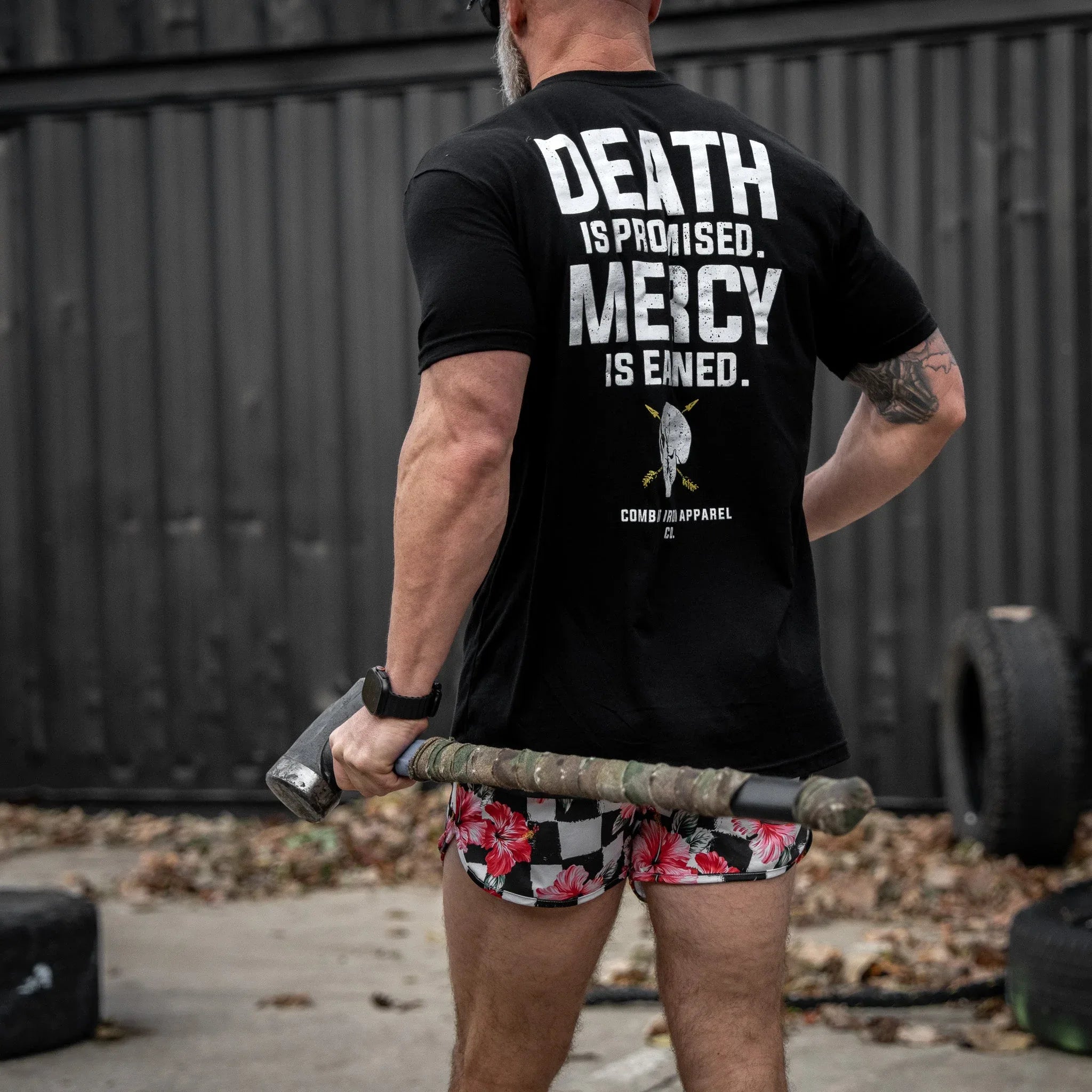 Death Is Promised. Mercy Is Earned Men's T-Shirt - Combat Iron Apparel Co.