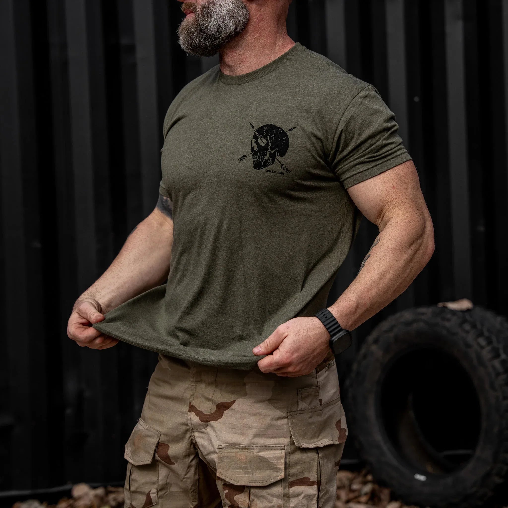 Death Is Promised. Mercy Is Earned Men's T-Shirt - Combat Iron Apparel Co.
