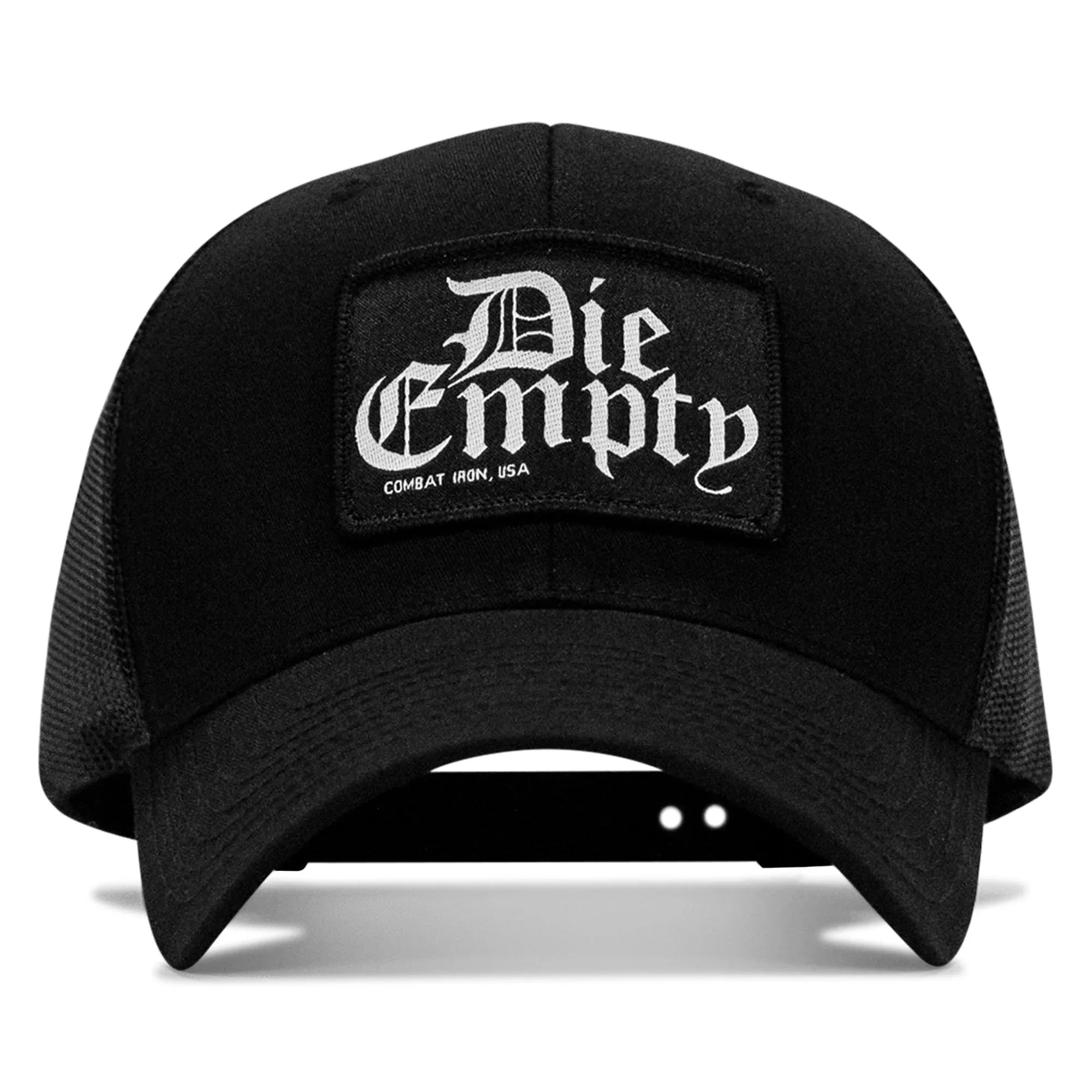 Die Empty Black Patch Snapback Hat - Combat Iron Apparel Co.