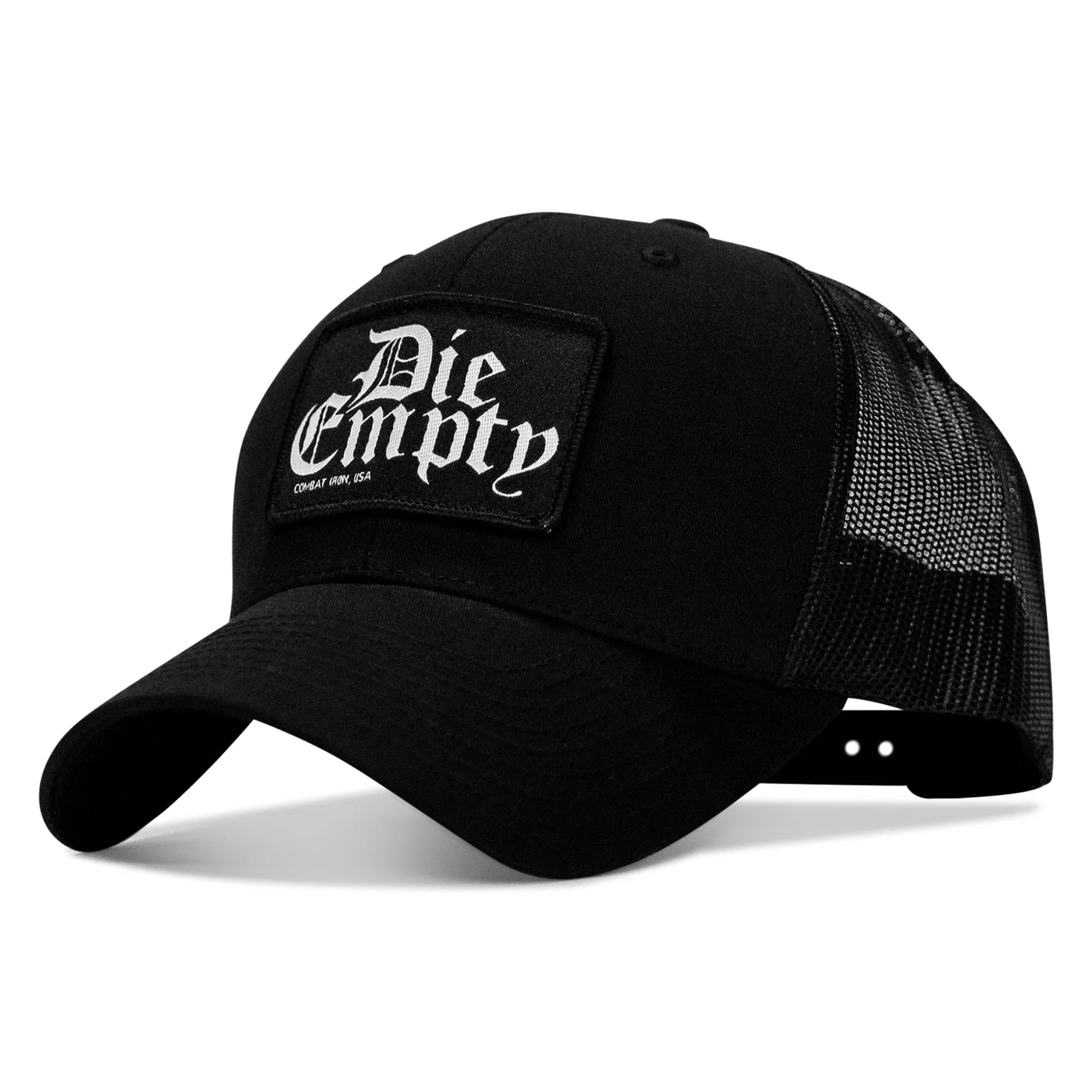 Die Empty Black Patch Snapback Hat - Combat Iron Apparel Co.