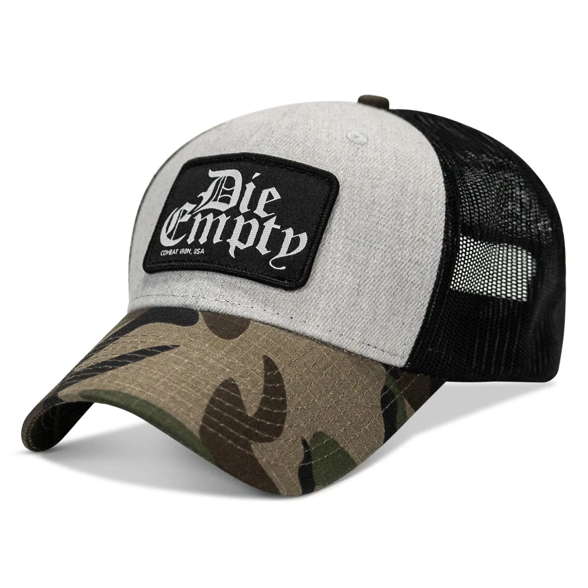 Die Empty Black Patch Snapback Hat - Combat Iron Apparel Co.