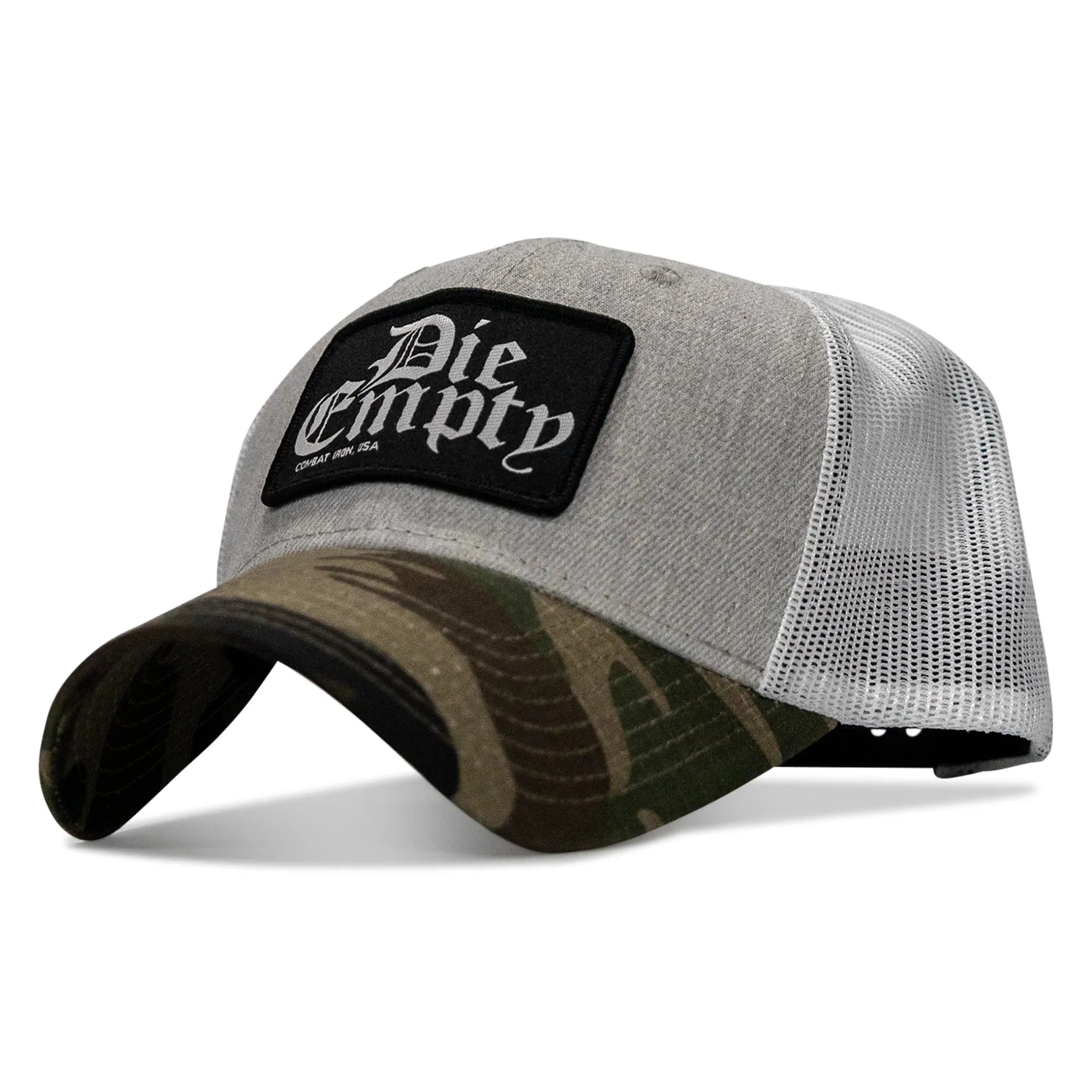 Die Empty Black Patch Snapback Hat - Combat Iron Apparel Co.