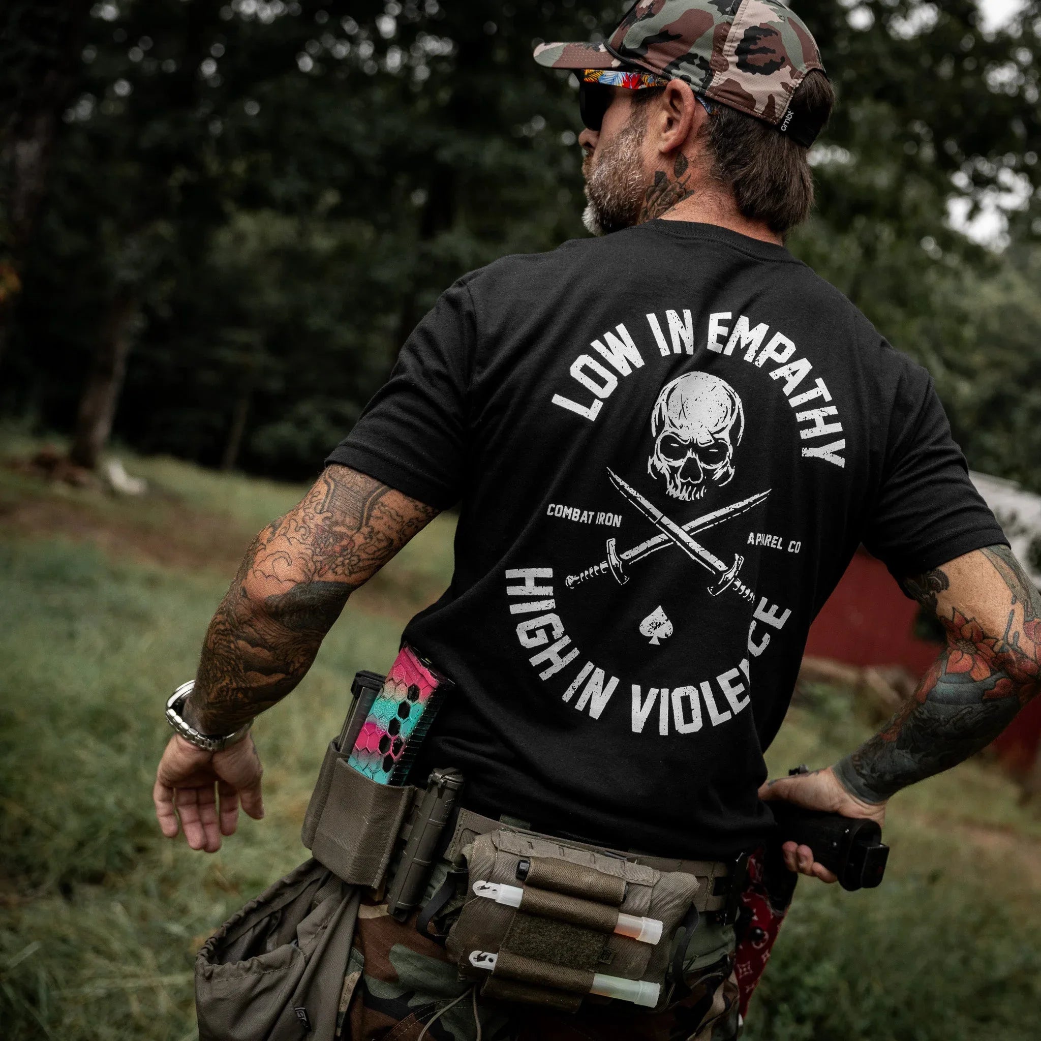 Low In Empathy High In Violence Men's T-Shirt - Combat Iron Apparel Co.