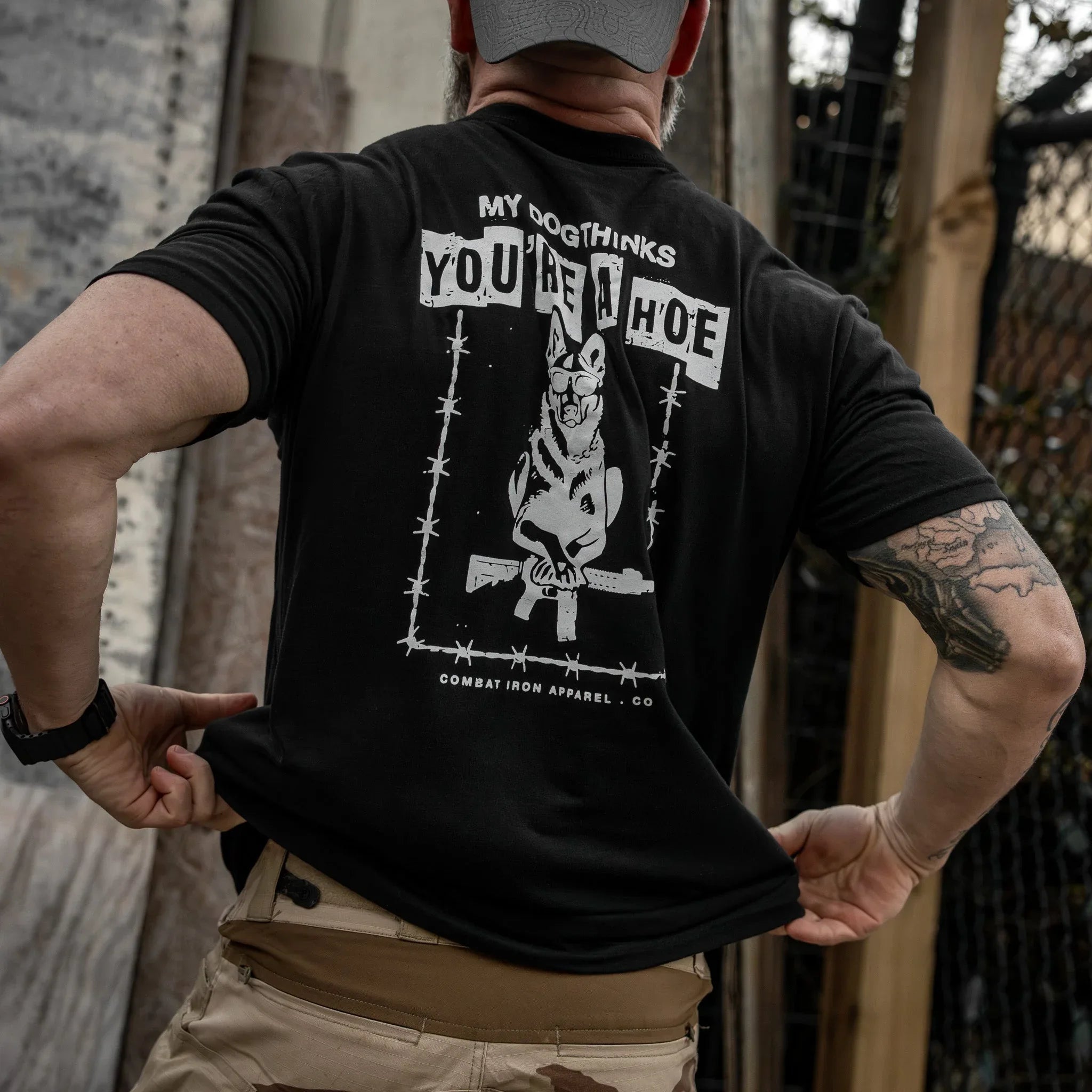 My Dog Thinks You're A Hoe Men's T-Shirt - Combat Iron Apparel Co.