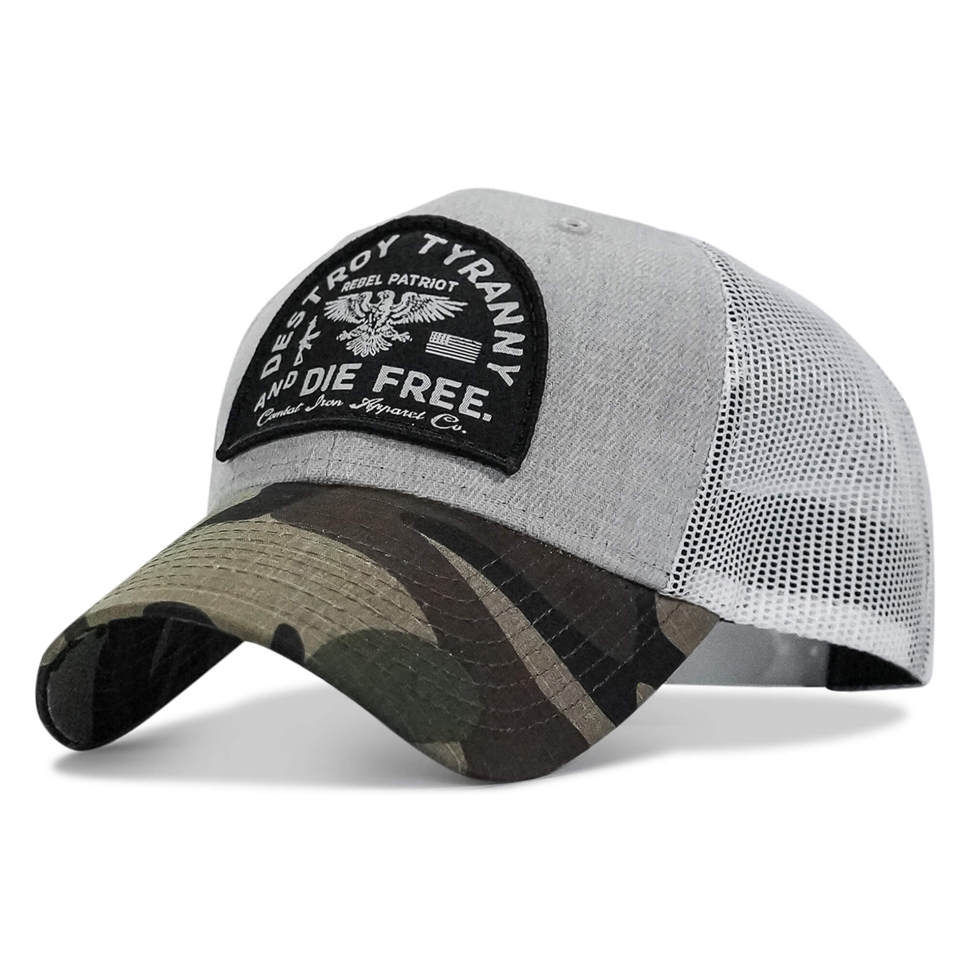 Destroy Tyranny and Die Free Patch Snapback - Combat Iron Apparel Co.