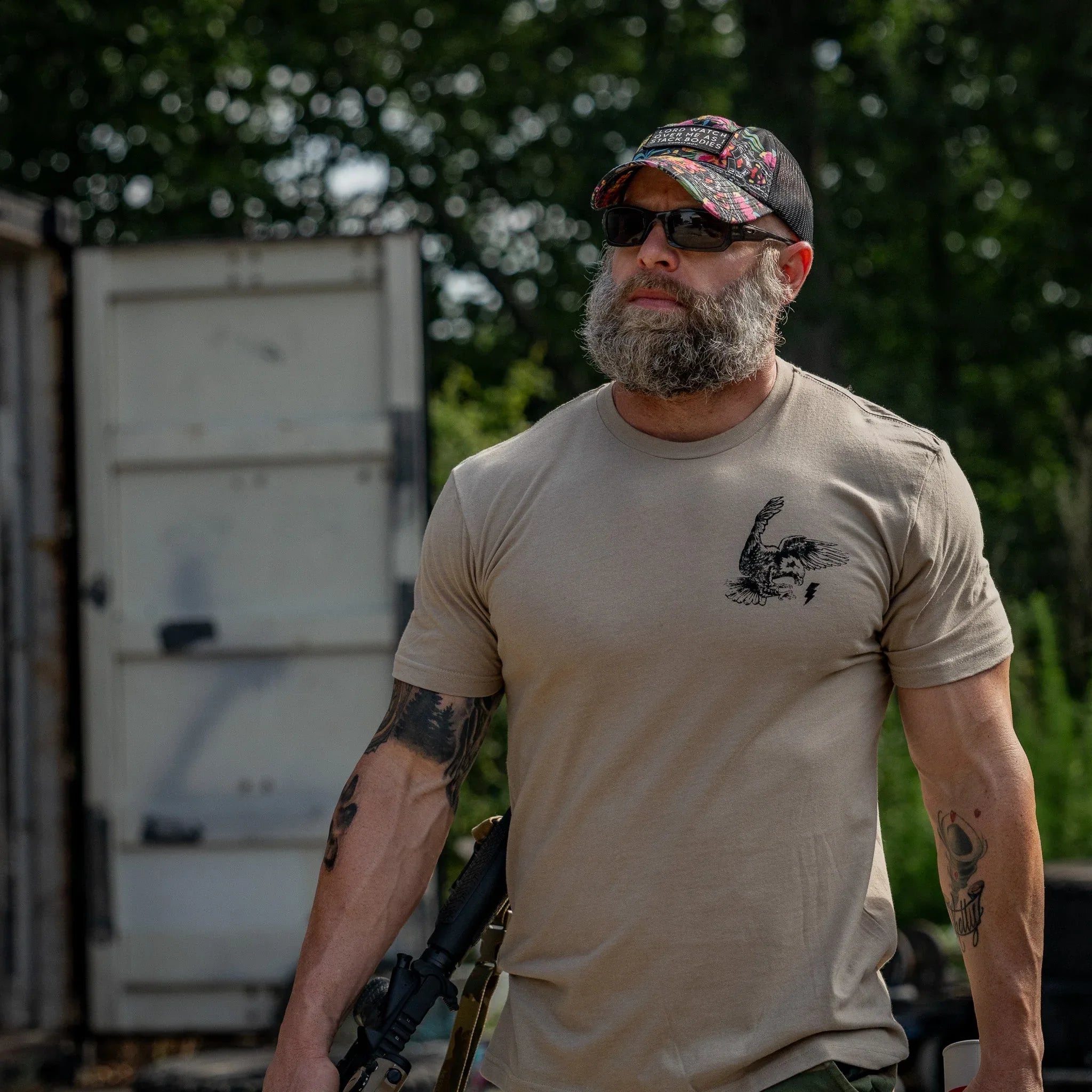 Become A Threat To The Darkness Men's T-Shirt - Combat Iron Apparel Co.