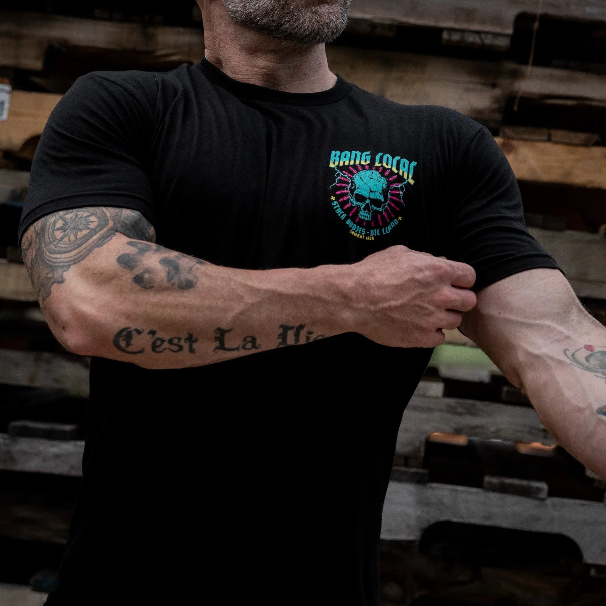 Bang Local. Stack Bodies Men's T-Shirt - Combat Iron Apparel Co.