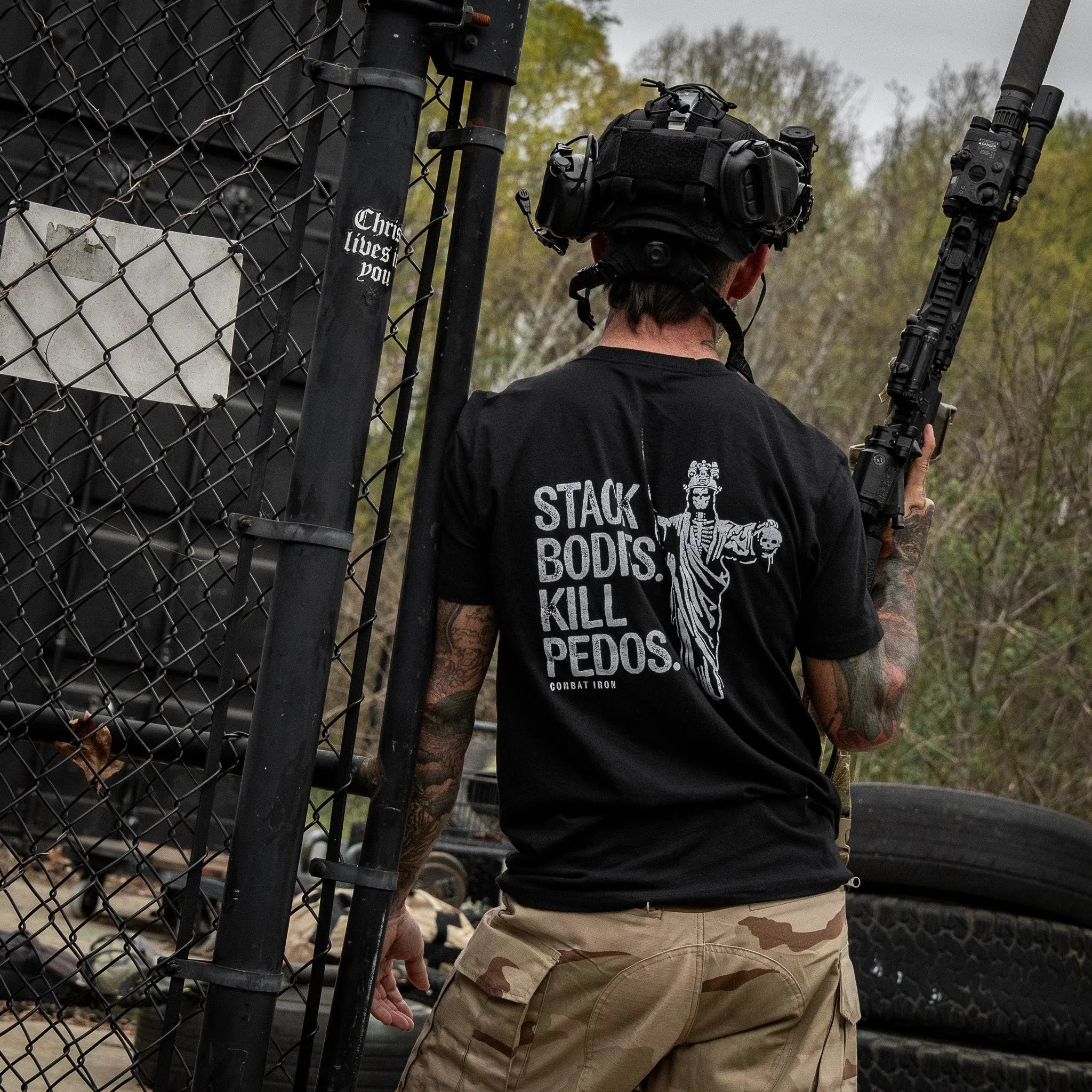 Stack Bodies. Kill Pedos. Men's T-Shirt - Combat Iron Apparel Co.