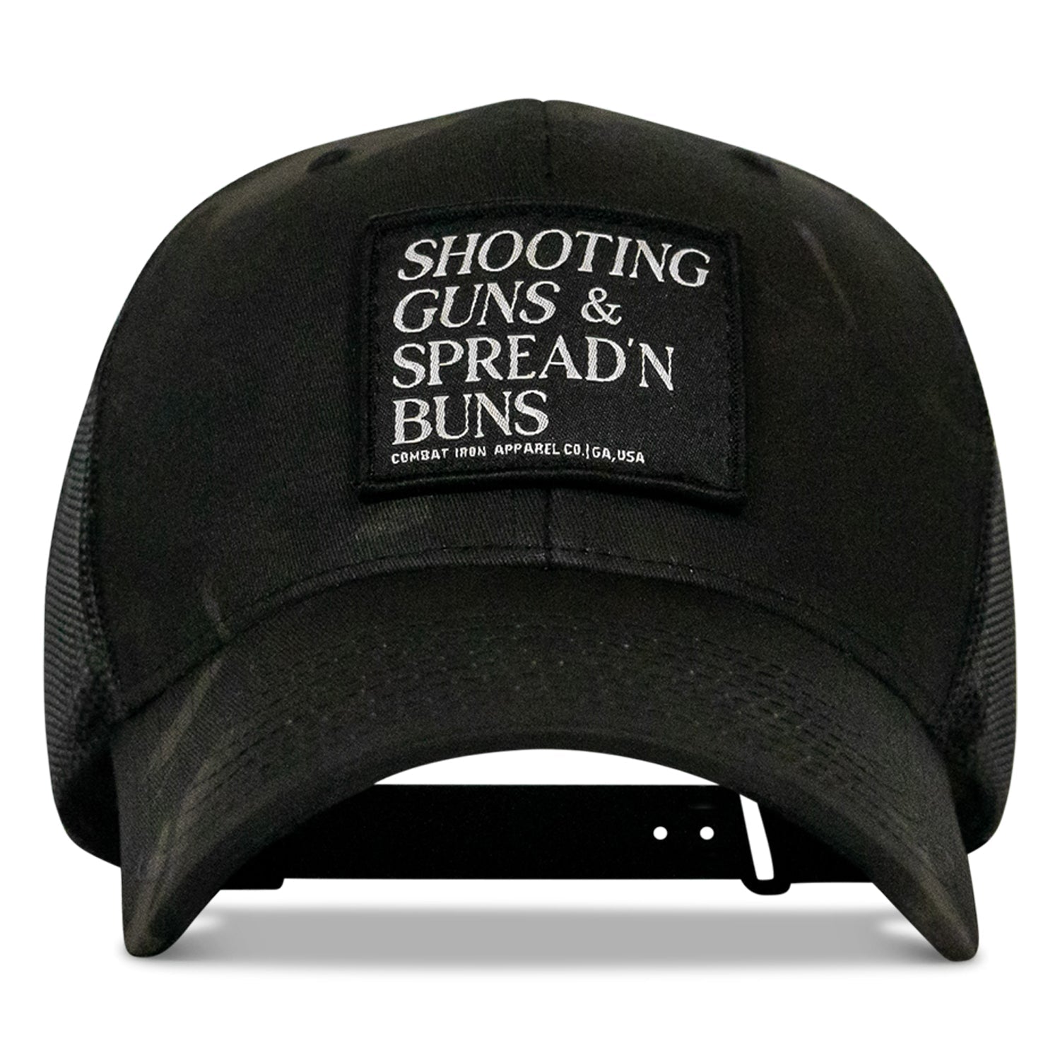 Shooting Guns & Spread'n Buns Patch Snapback Hat - Combat Iron Apparel Co.