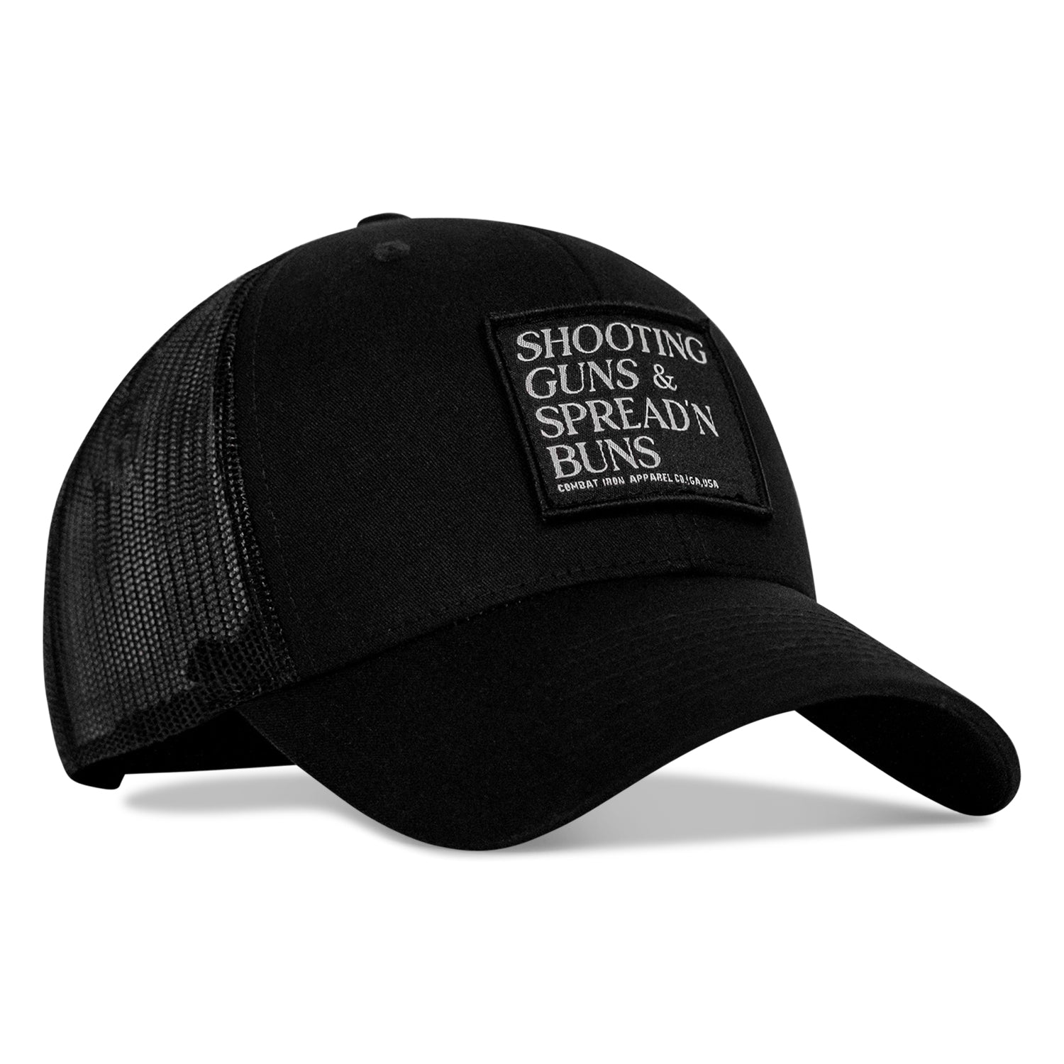 Shooting Guns & Spread'n Buns Patch Snapback Hat - Combat Iron Apparel Co.