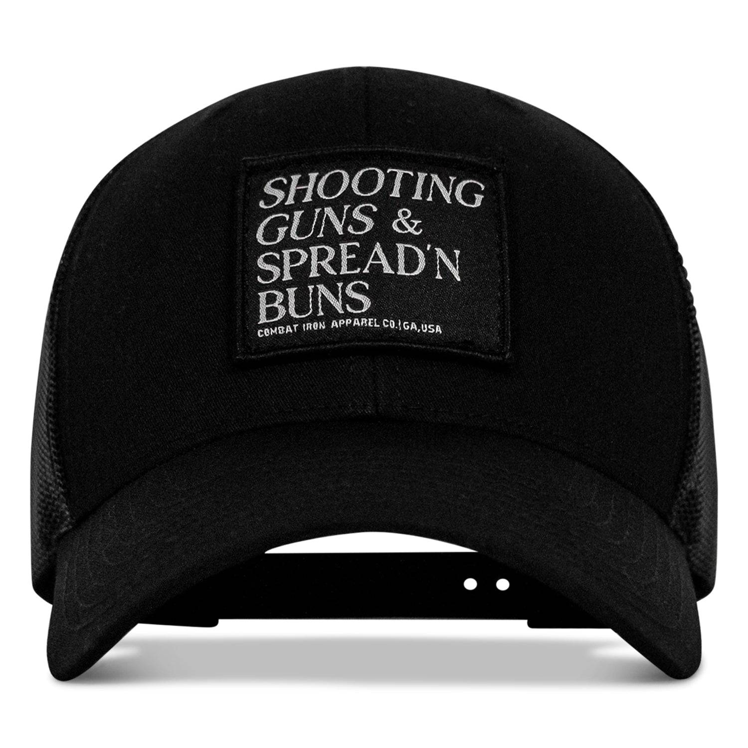 Shooting Guns & Spread'n Buns Patch Snapback Hat - Combat Iron Apparel Co.