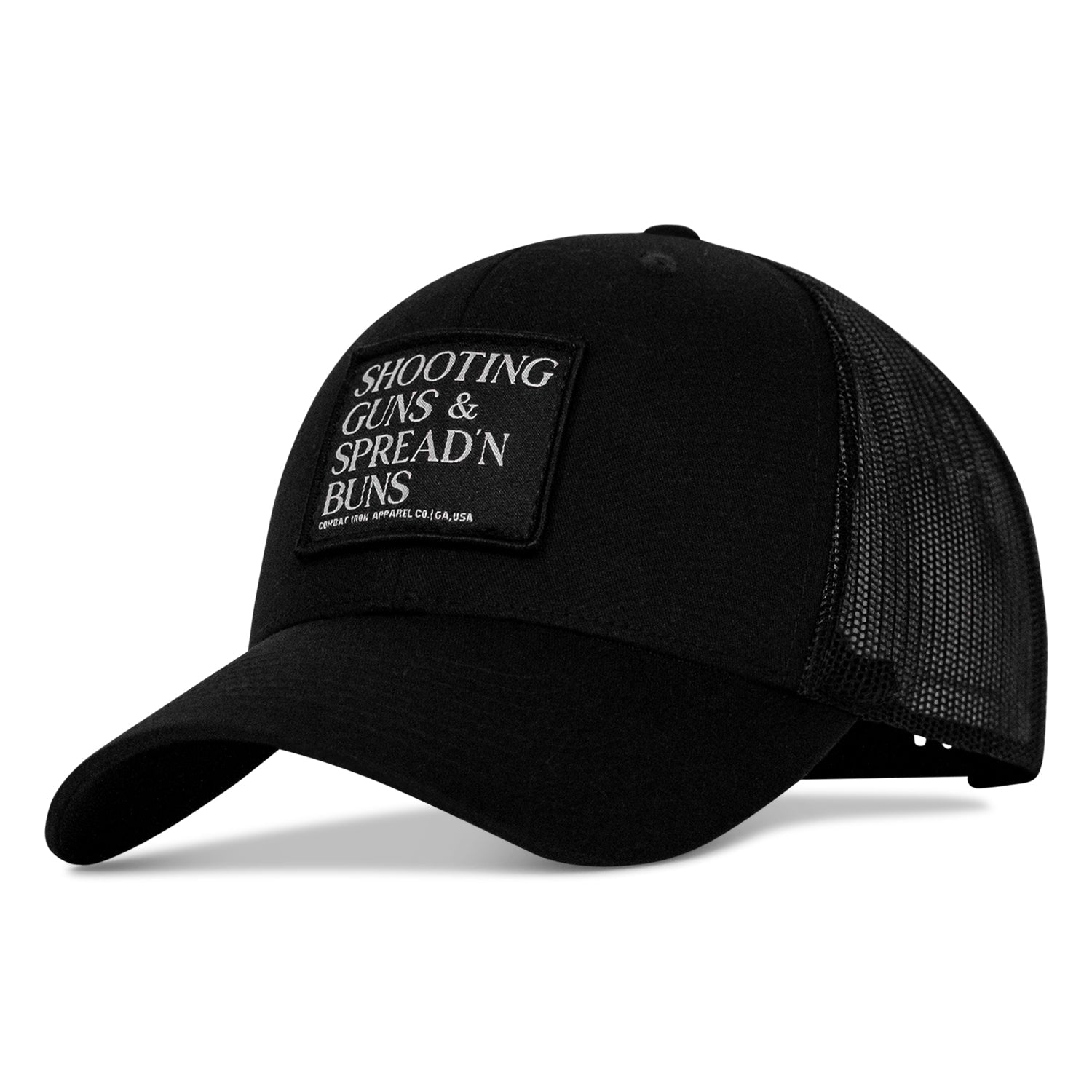 Shooting Guns & Spread'n Buns Patch Snapback Hat - Combat Iron Apparel Co.