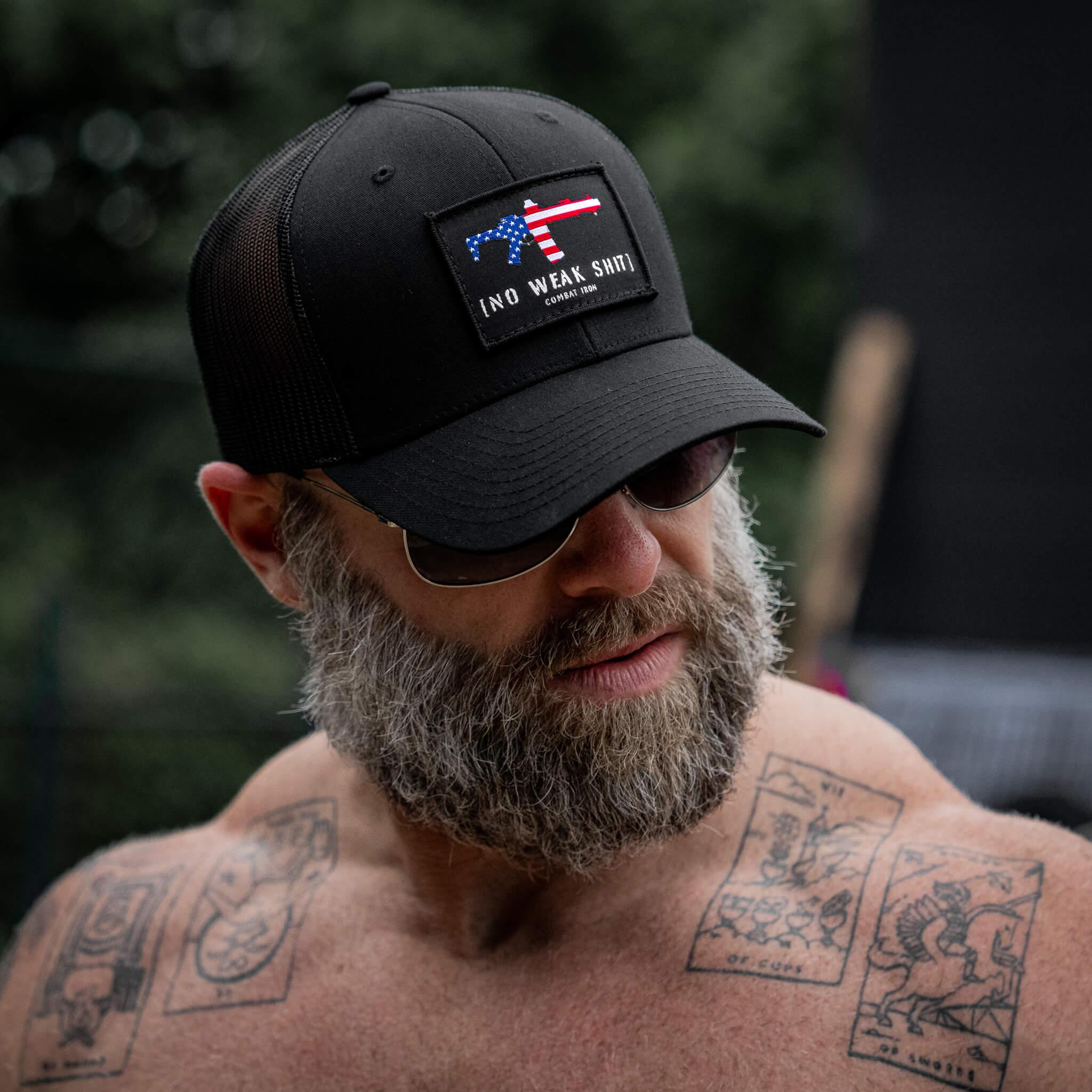 No Weak Shit Patch Snapback Hat - Combat Iron Apparel Co.