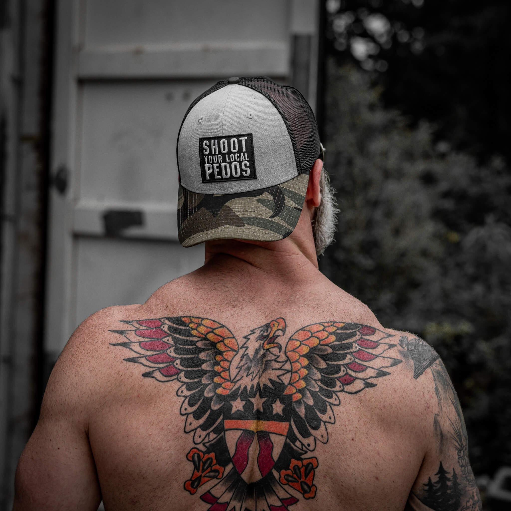 Shoot Your Local Pedos Patch Snapback - Combat Iron Apparel Co.