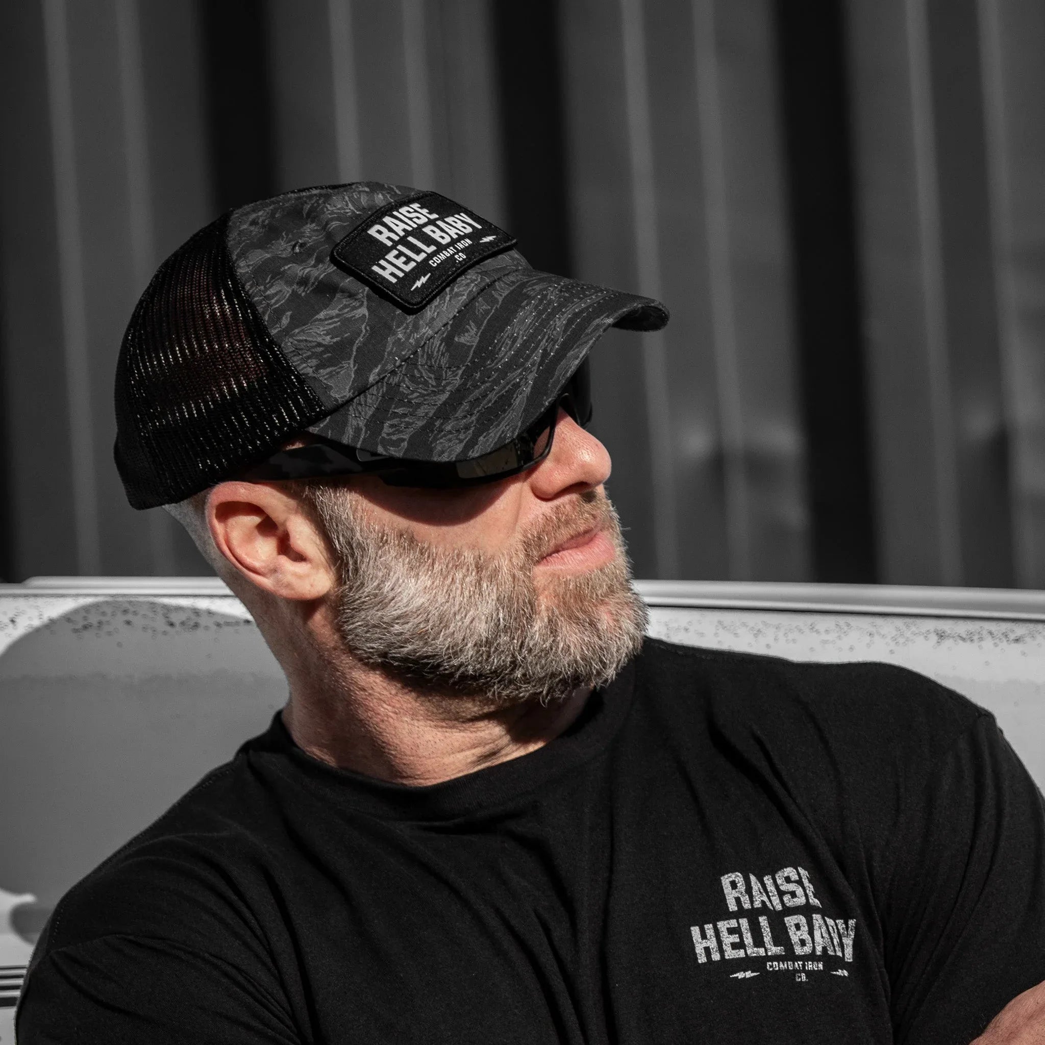 Raise Hell Baby Patch Tactical Ripstop Mesh Snapback Hat - Combat Iron Apparel Co.