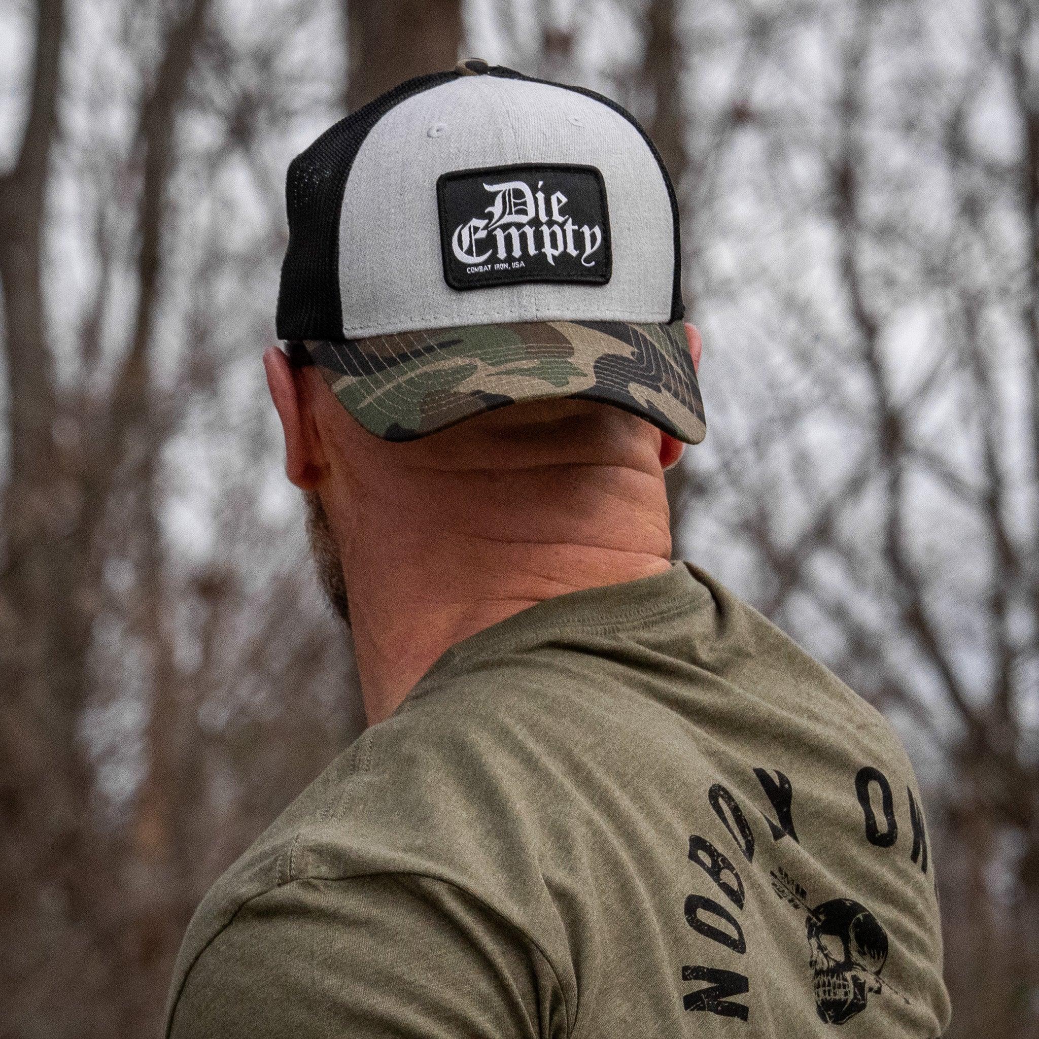 Die Empty Black Patch Snapback Hat - Combat Iron Apparel Co.