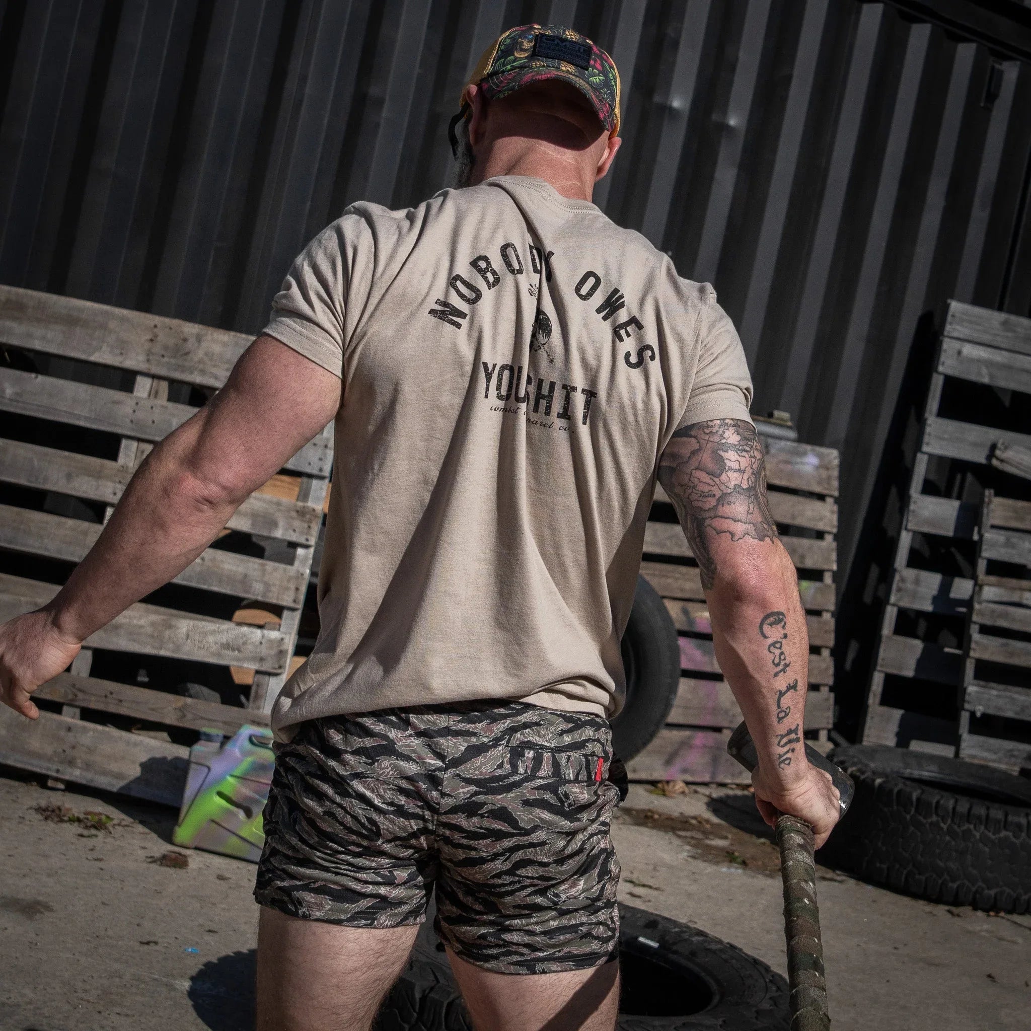 Nobody Owes You Shit Skull Men's T-Shirt - Combat Iron Apparel Co.