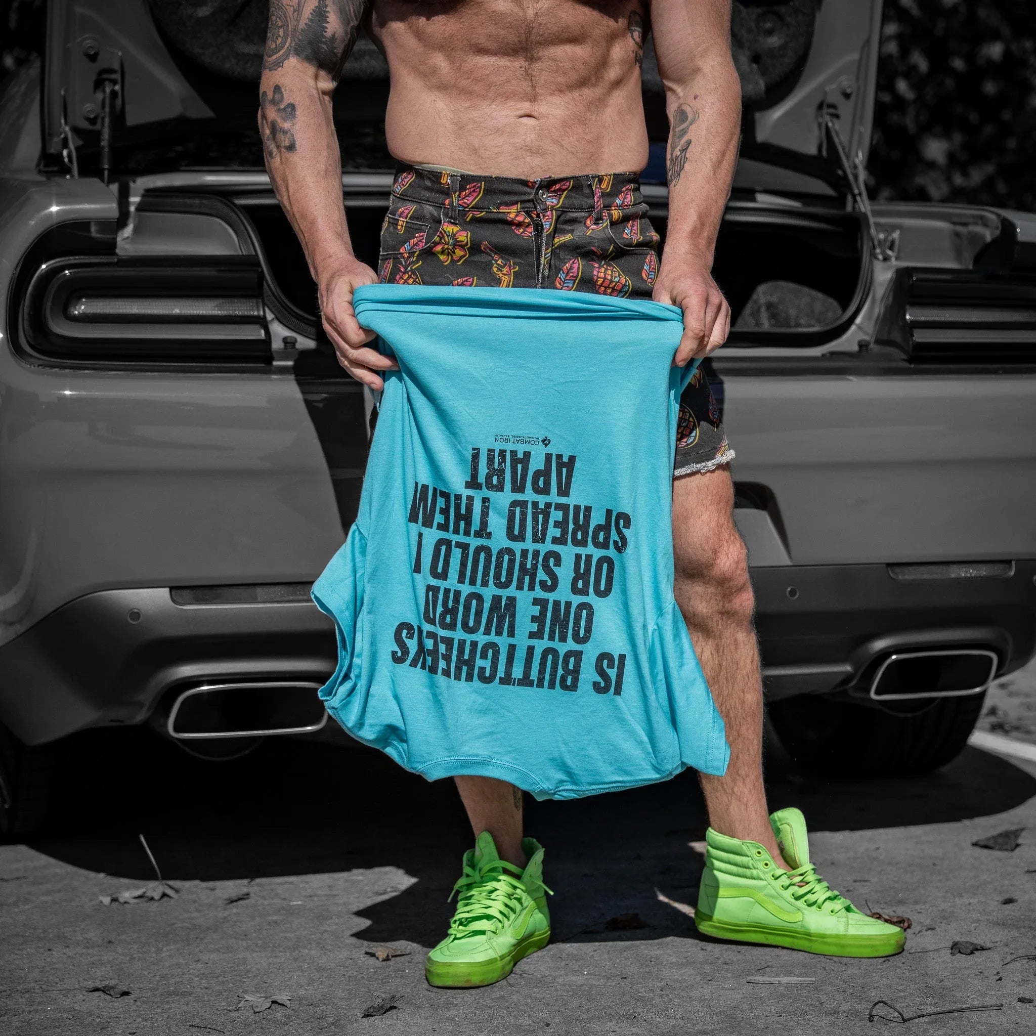 Is Buttcheeks One Word Or Should I Spread Them Apart Men's T-Shirt - Combat Iron Apparel Co.