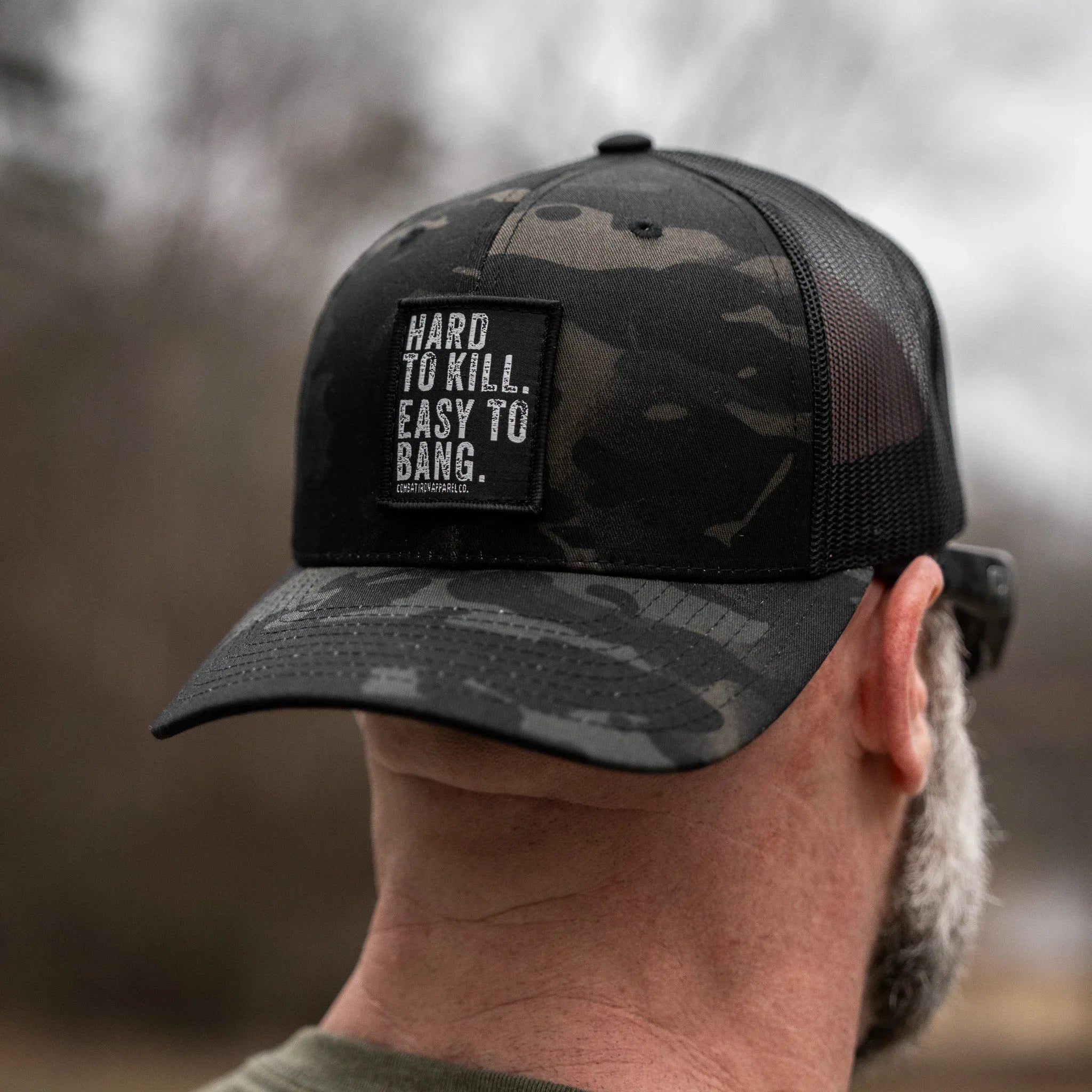 Hard to Kill. Easy to Bang. Patch Snapback Hat - Combat Iron Apparel Co.