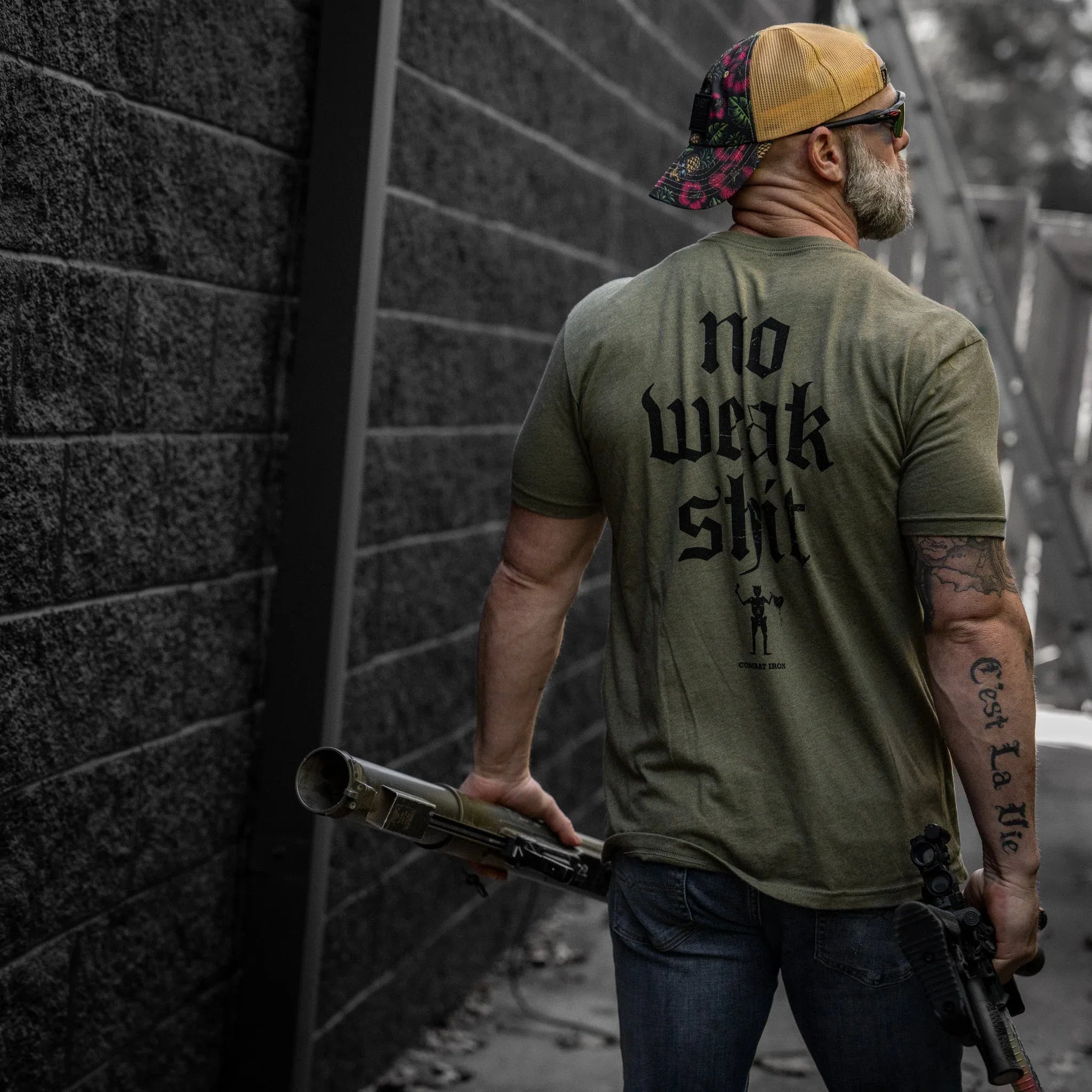 No Weak Shit Men's T-Shirt - Combat Iron Apparel Co.