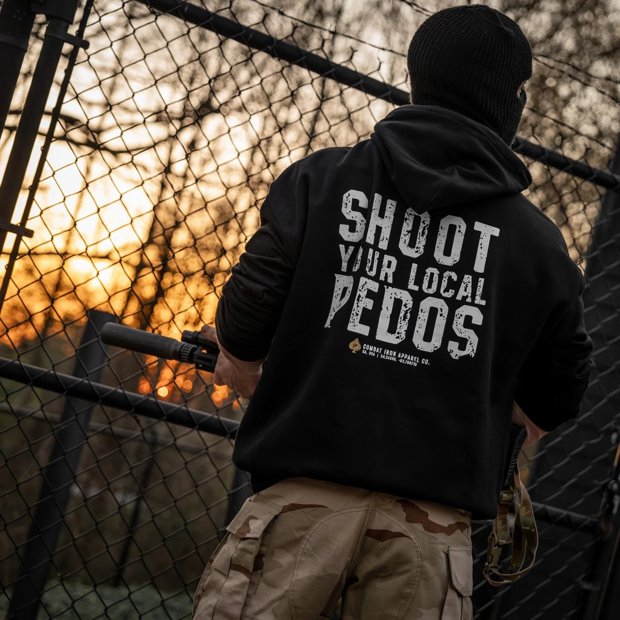 Shoot Your Local Pedo Fleece Lined Hoodies - Combat Iron Apparel Co.