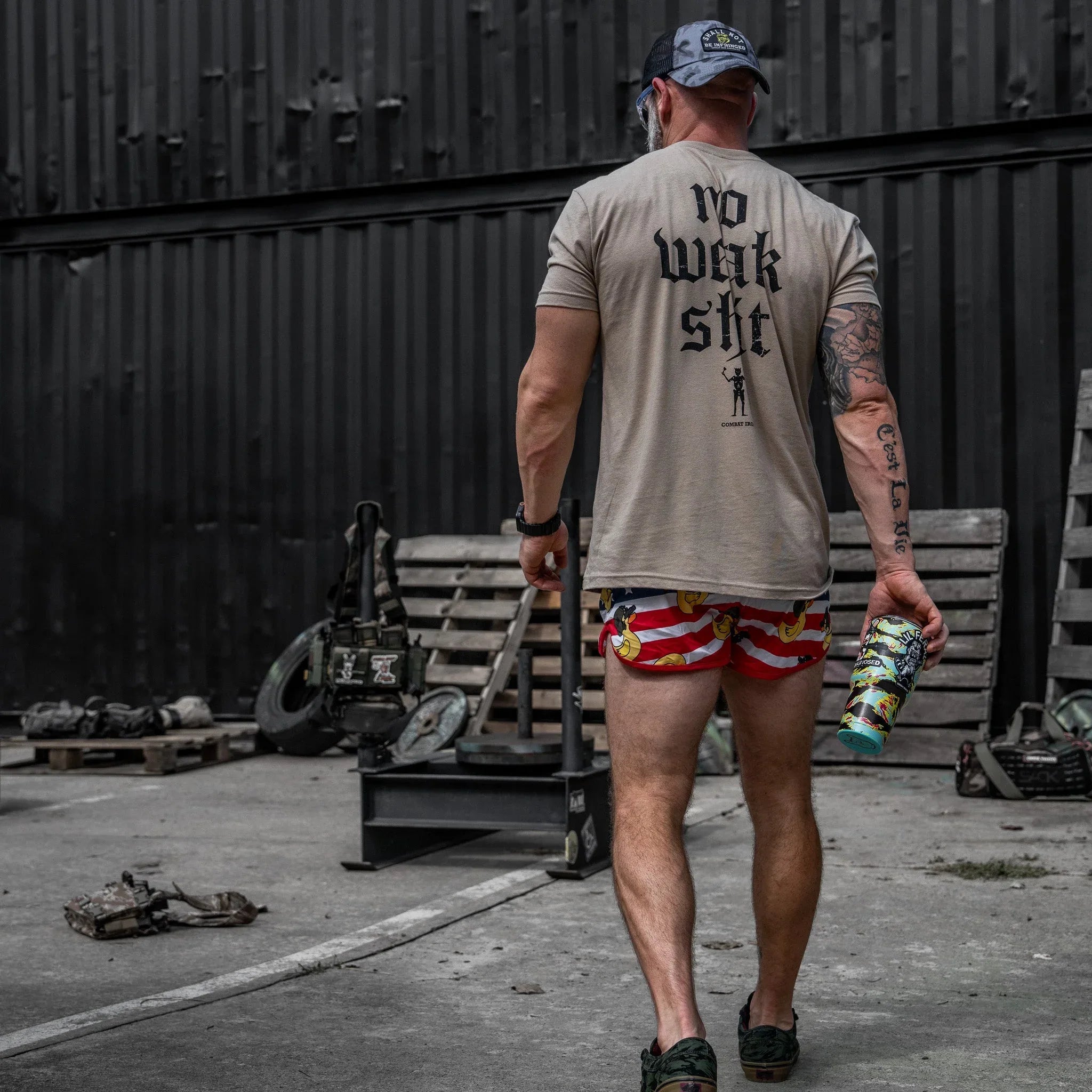 No Weak Shit Men's T-Shirt - Combat Iron Apparel Co.