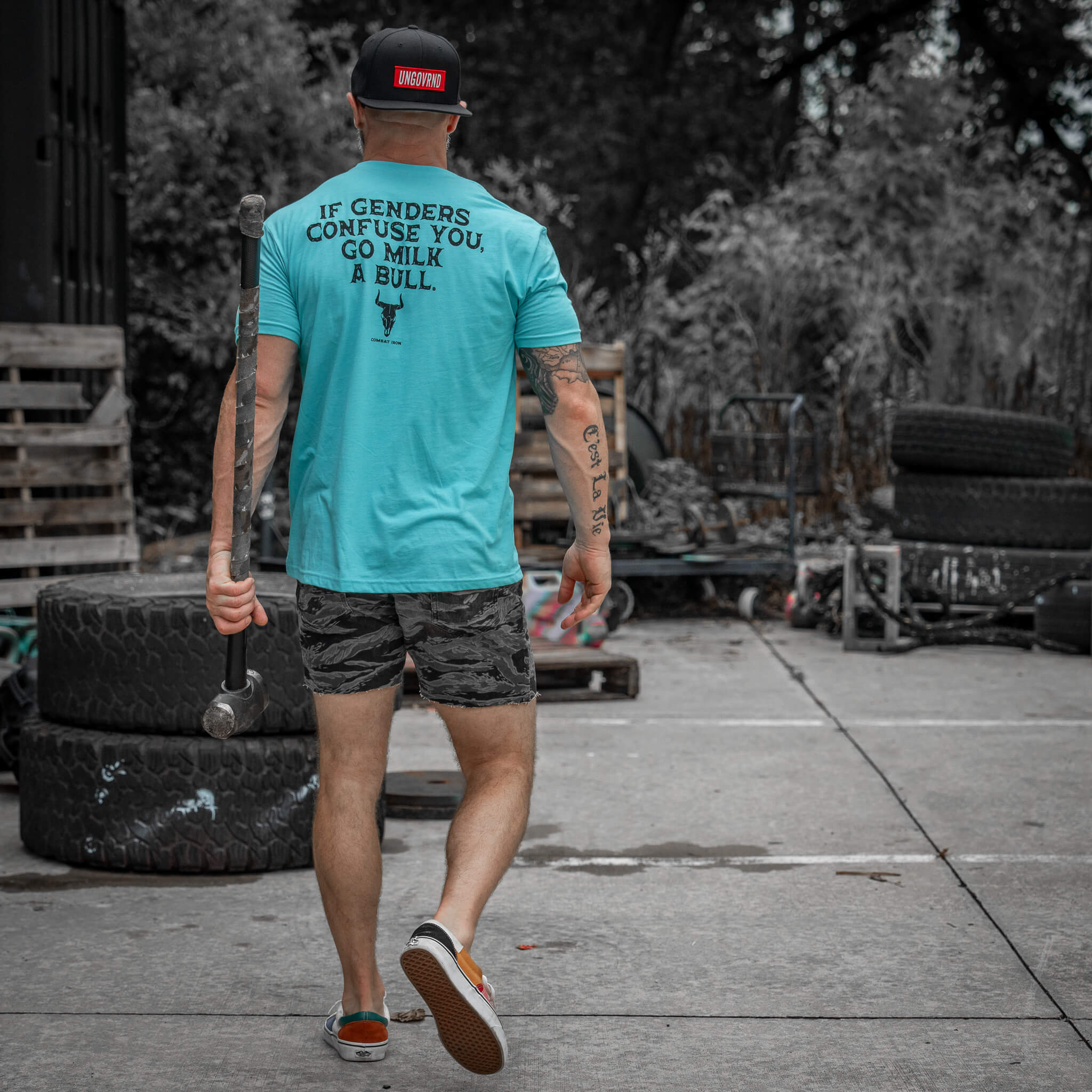 If Genders Confuse You, Go Milk a Bull Men's T-Shirt - Combat Iron Apparel Co.