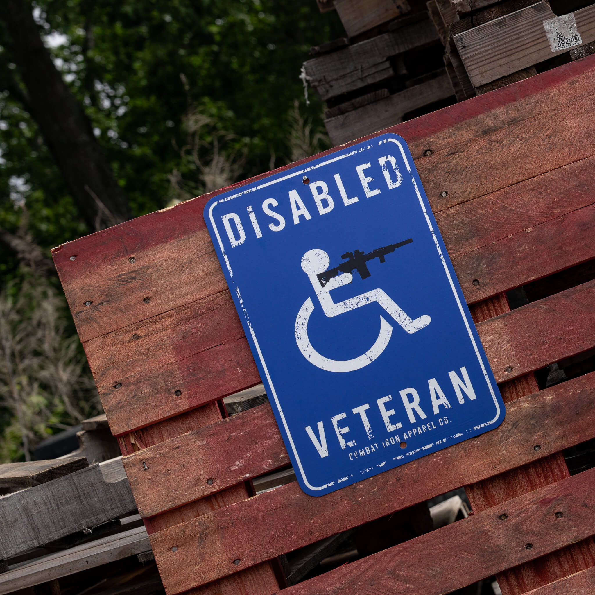 Disabled Veteran Metal Wall Mounted Sign  - Combat Iron Apparel Co.