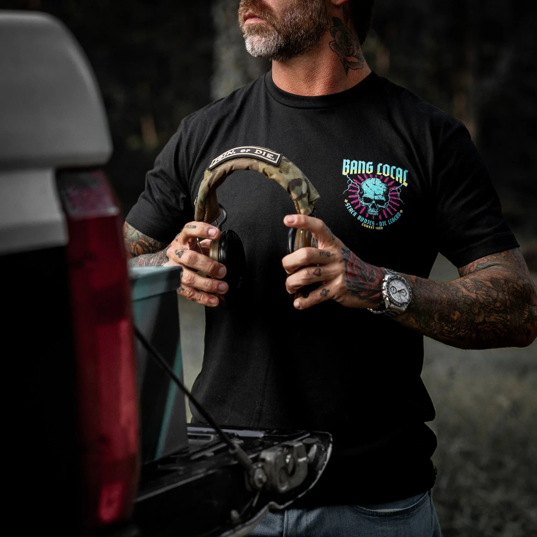 Bang Local. Stack Bodies Men's T-Shirt - Combat Iron Apparel Co.