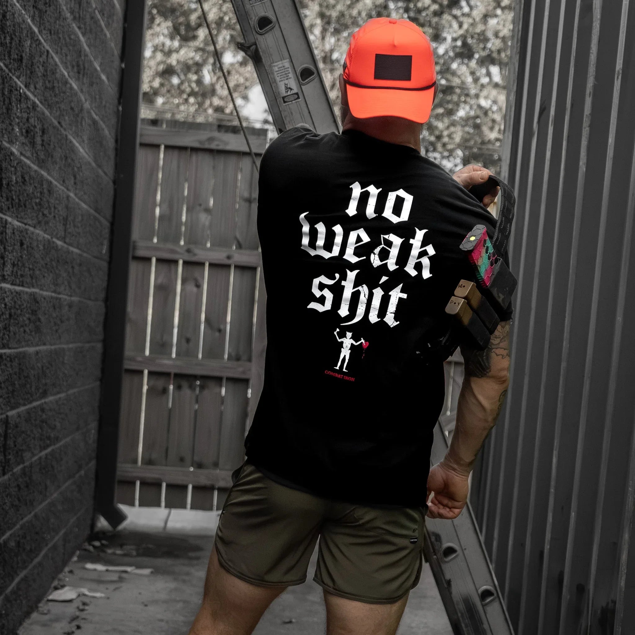 No Weak Shit Men's T-Shirt - Combat Iron Apparel Co.