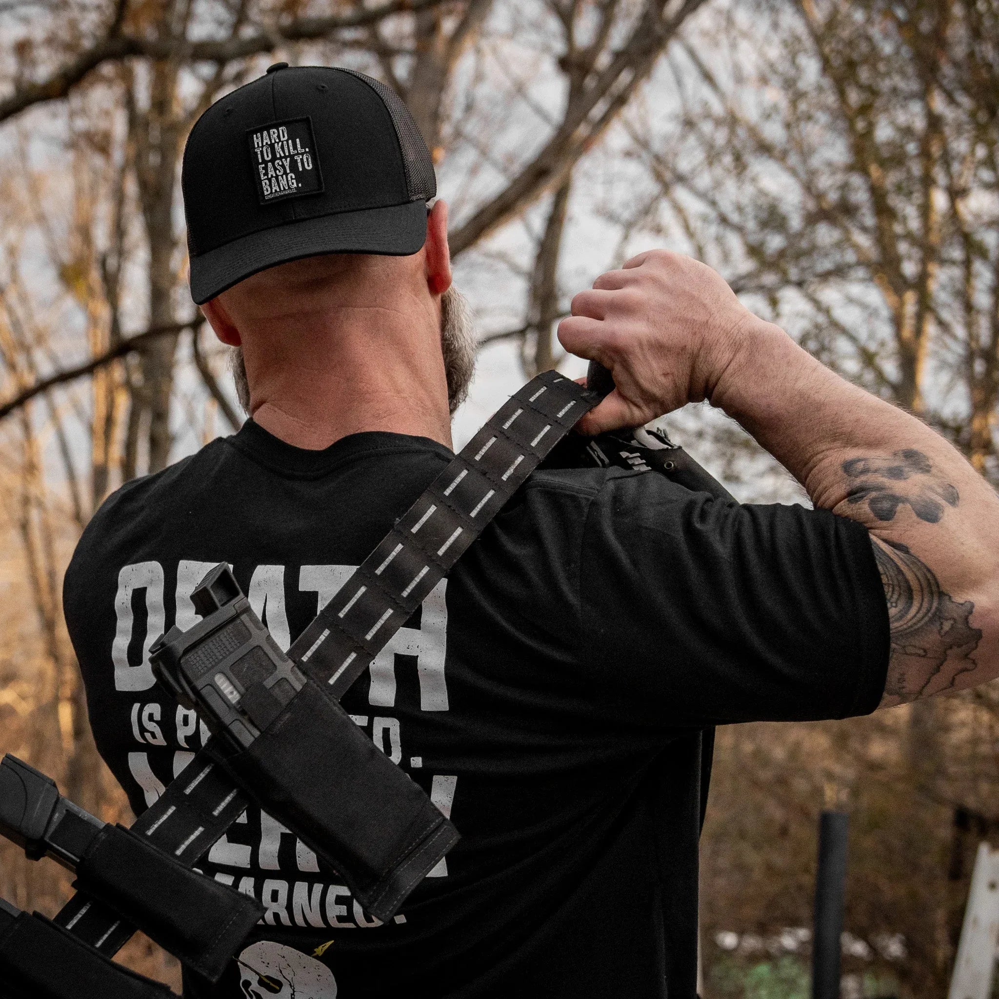 Hard to Kill. Easy to Bang. Patch Snapback Hat - Combat Iron Apparel Co.