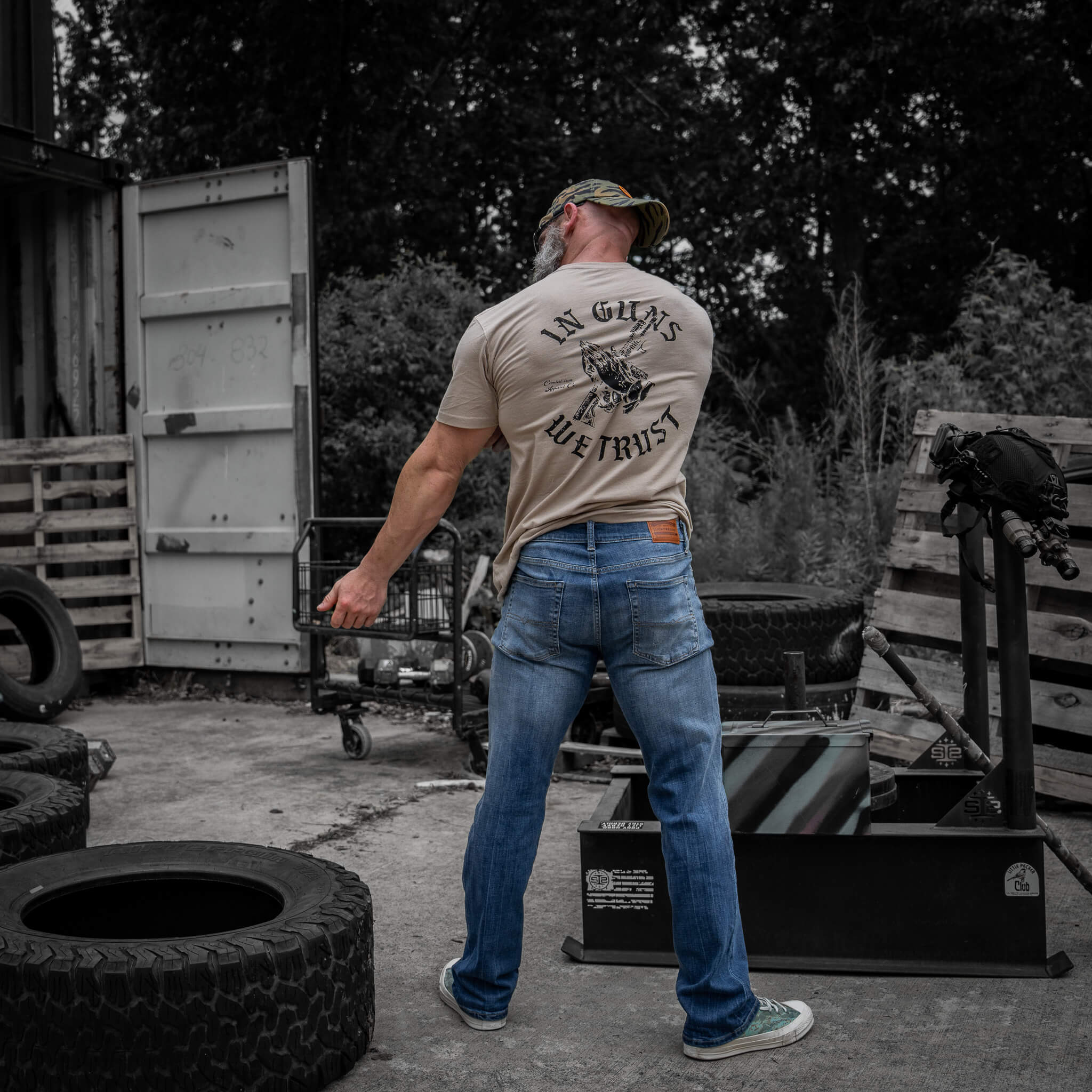 In Guns We Trust Men's T-Shirt - Combat Iron Apparel Co.