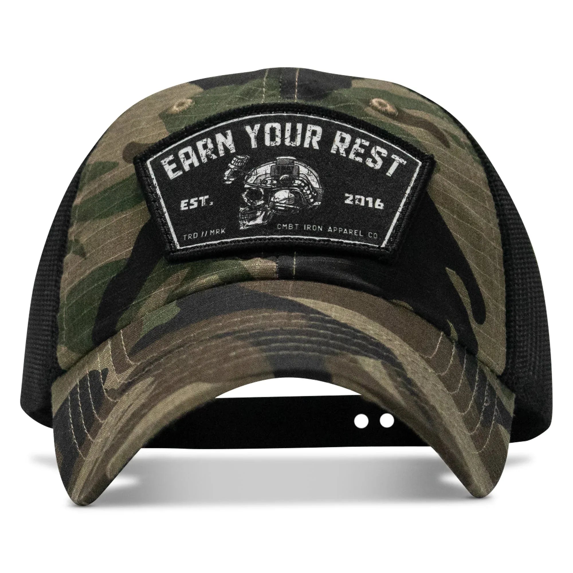 Earn Your Rest Patch Tactical Ripstop Mesh Snapback Hat - Combat Iron Apparel Co.