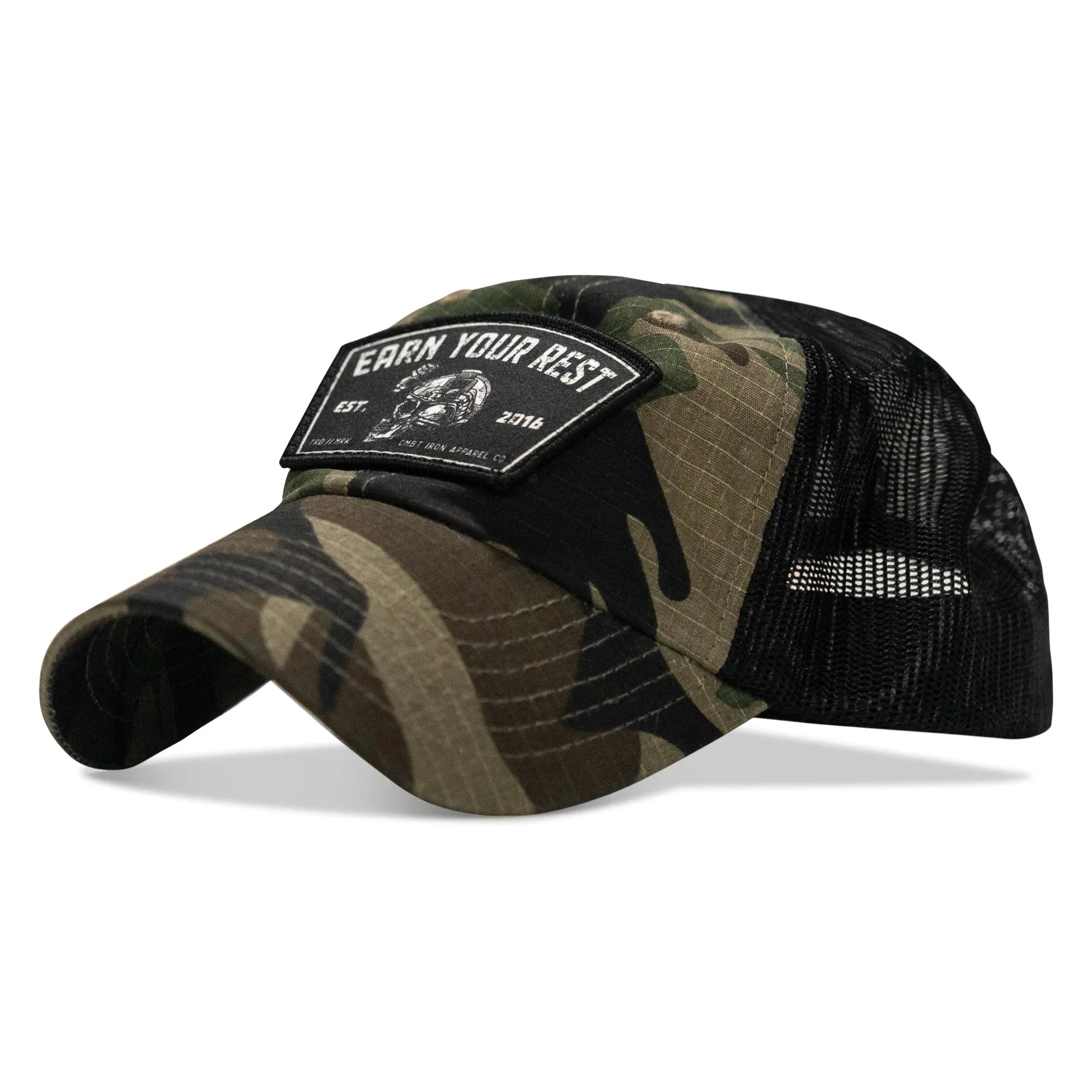 Earn Your Rest Patch Tactical Ripstop Mesh Snapback Hat - Combat Iron Apparel Co.